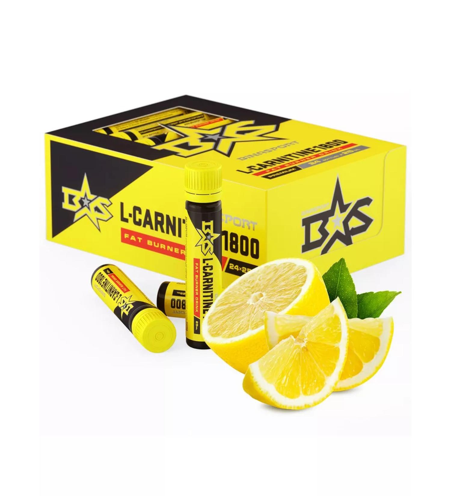 Binasport L-Carnitine 1800 mg of drinking 24 FL 25 ml with lemon taste - Buy Online on GoSupps.com