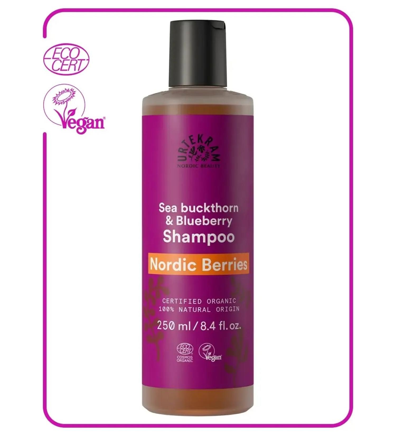 Urtekram Organic restoring shampoo northern berries 250 ml - Buy Online on GoSupps.com