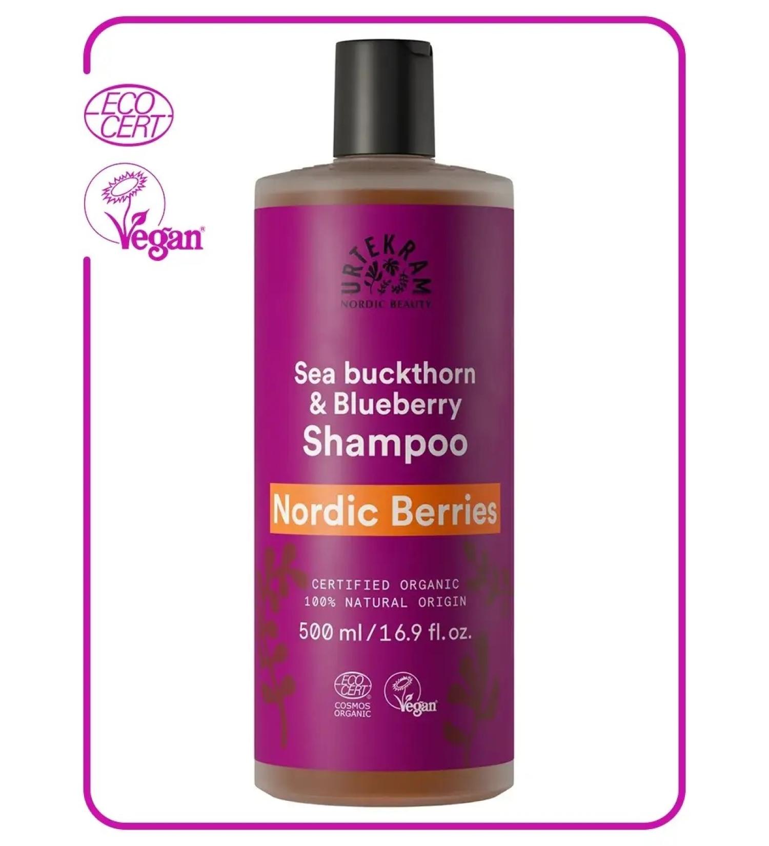 Urtekram Organic restoring shampoo northern berries 500 ml - Buy Online on GoSupps.com
