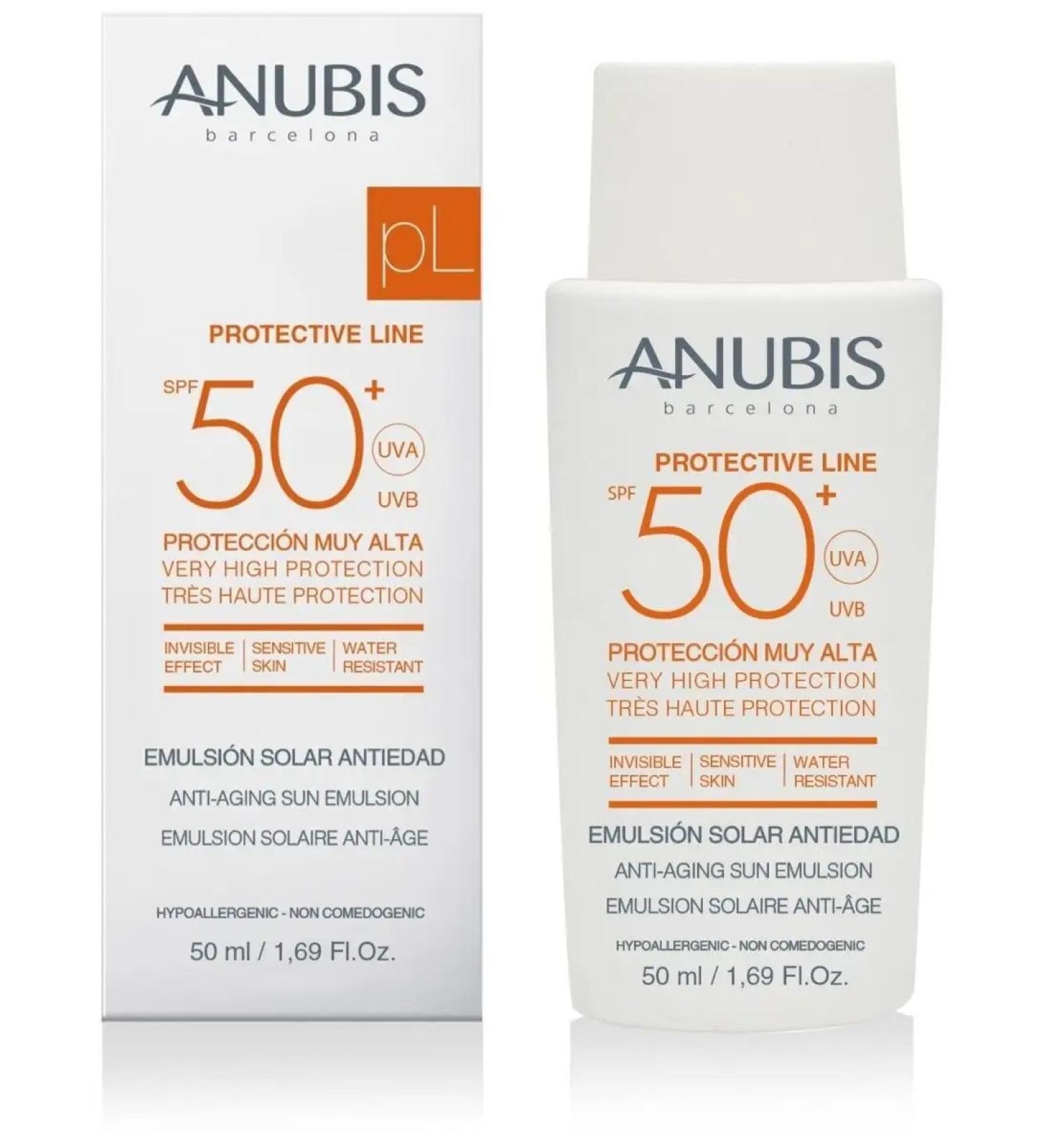 Anubis Barcelona Sunscreen emulsion SPF 50+ Anti-Auging Sun Emulsion - Buy Online on GoSupps.com