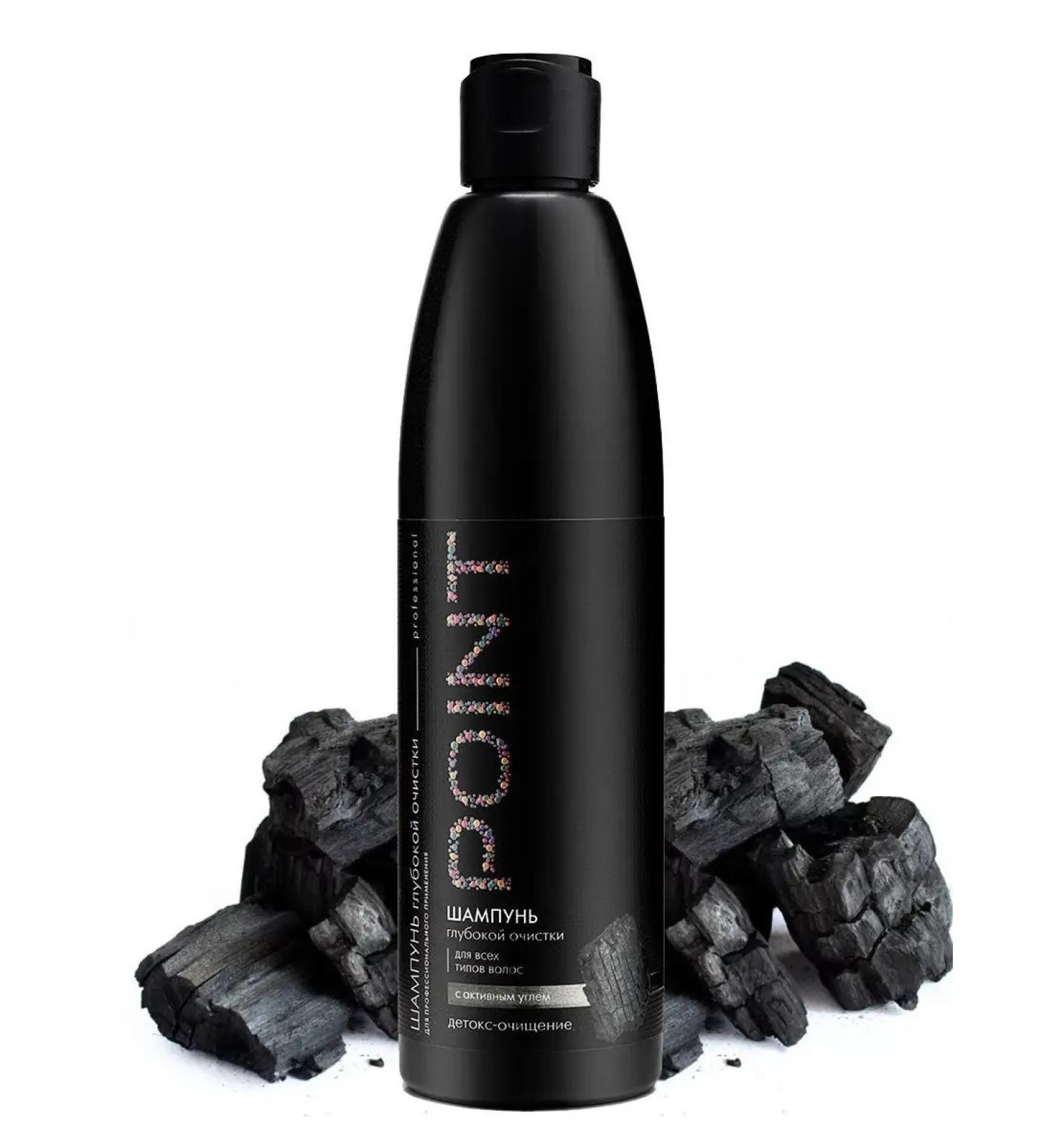 POINT Shampoo for deep hair cleaning with active coal