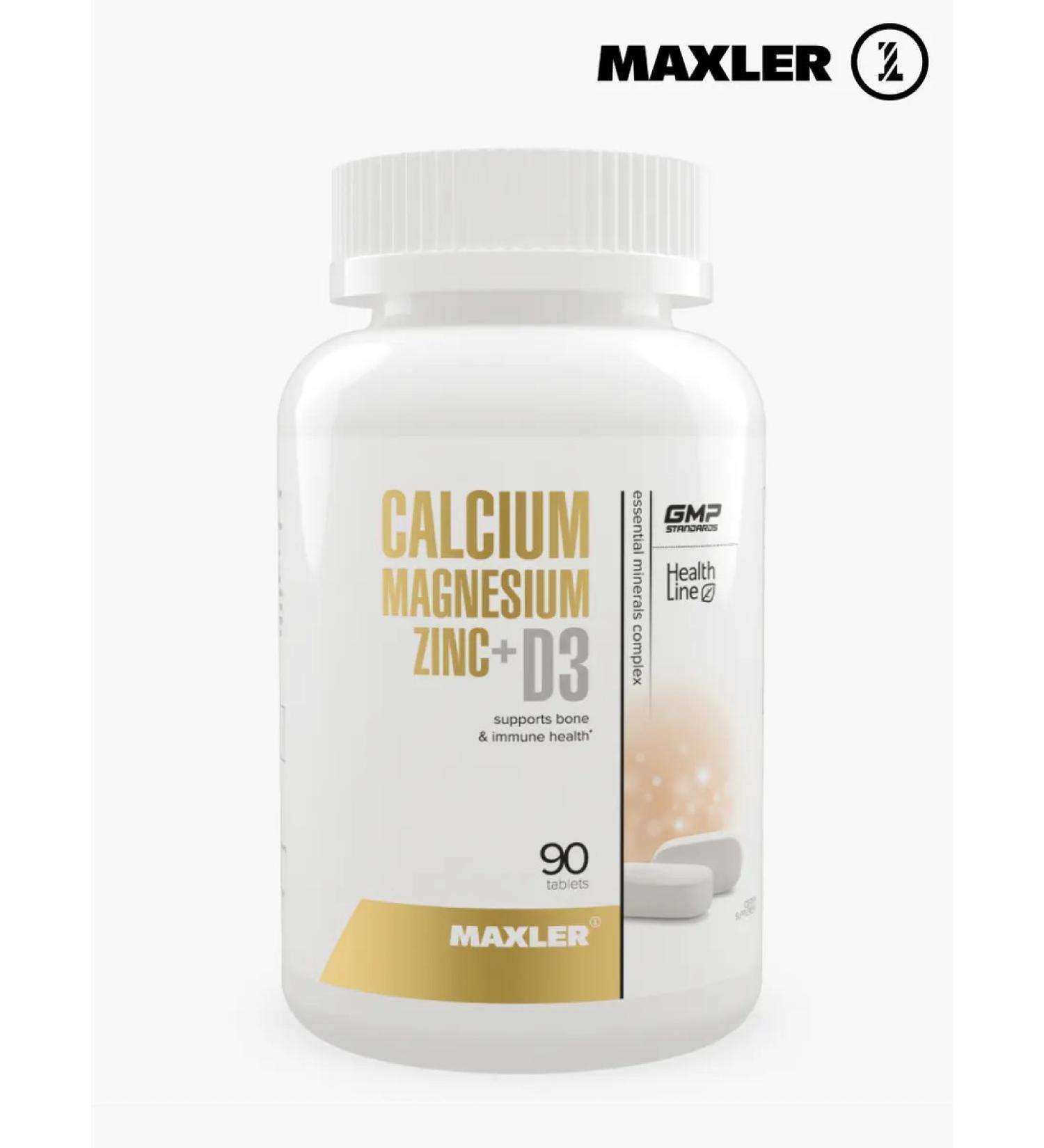 Calcium + magnesium + zinc + vitamin D3 Maxler Bad 90pcs - Buy Online on GoSupps.com
