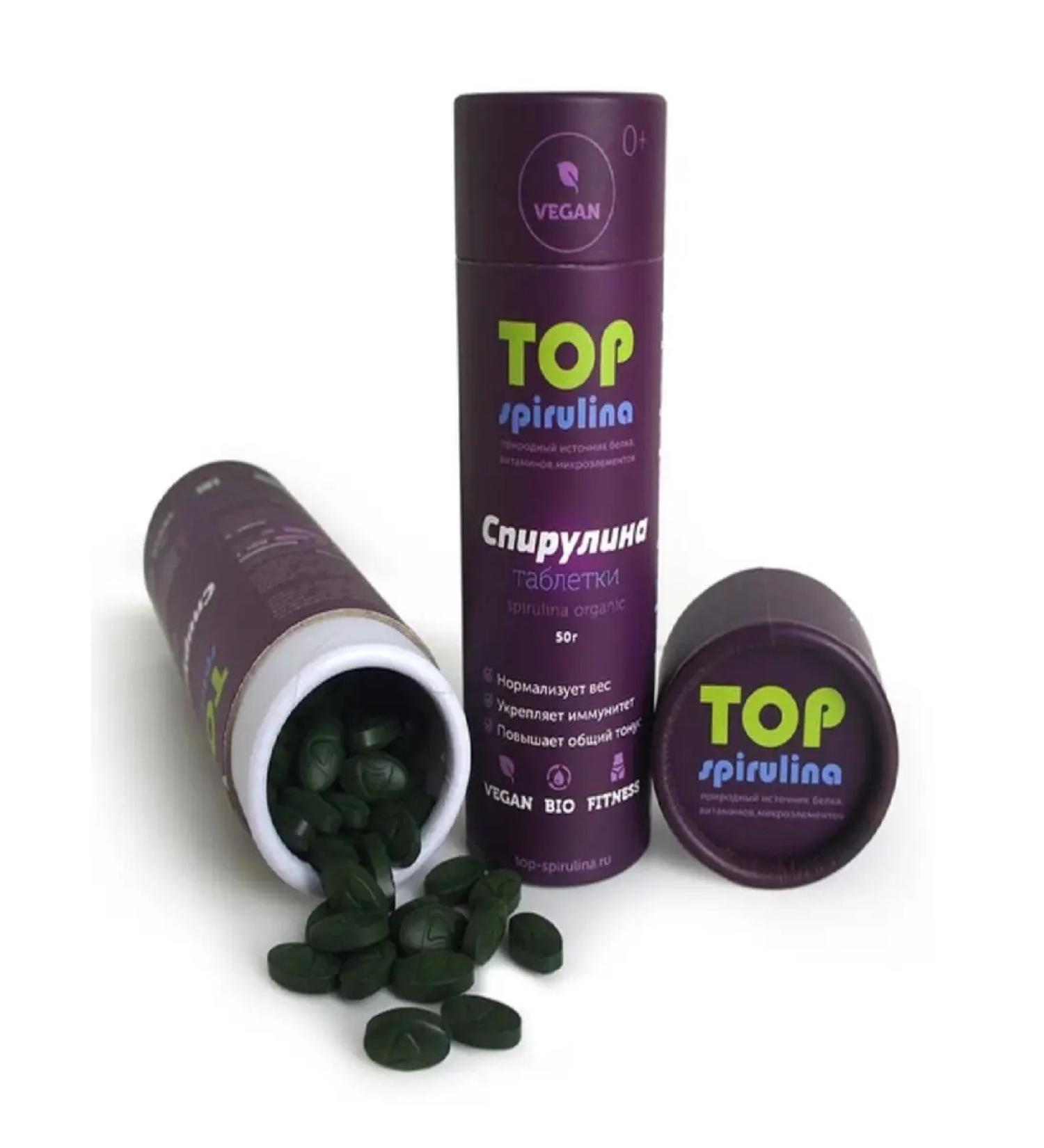 TOP Spirulina Spirulina tablets in a tube 50g - Buy Online on GoSupps.com