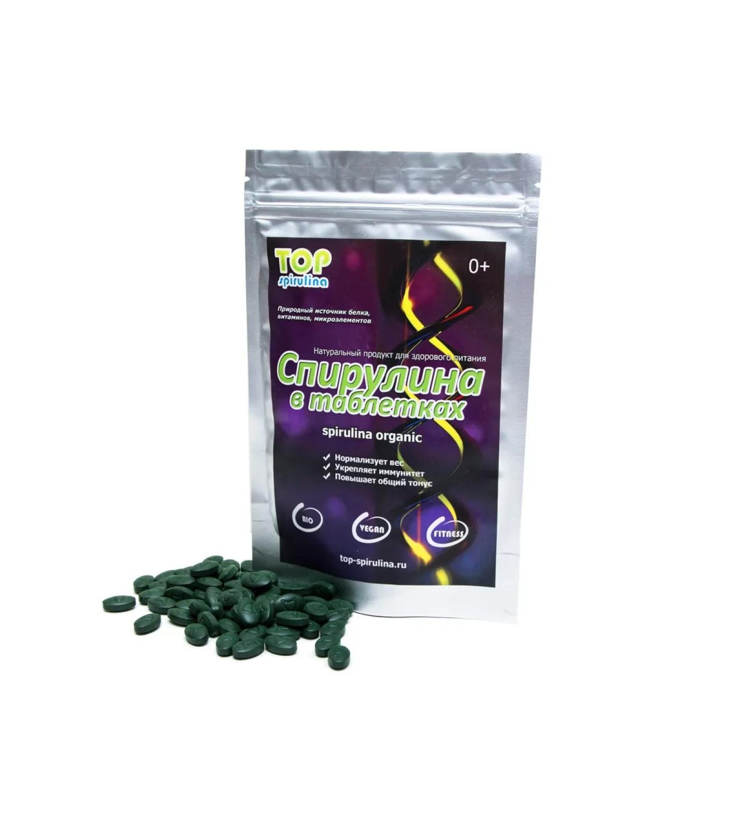 TOP Spirulina Spirulina tablets 100g - Buy Online on GoSupps.com
