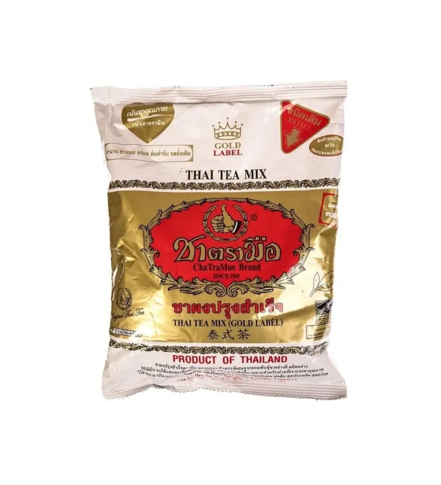 Cha Tra Mue Thai Golden Tea Gold Label Thai Tea Mix 400gr