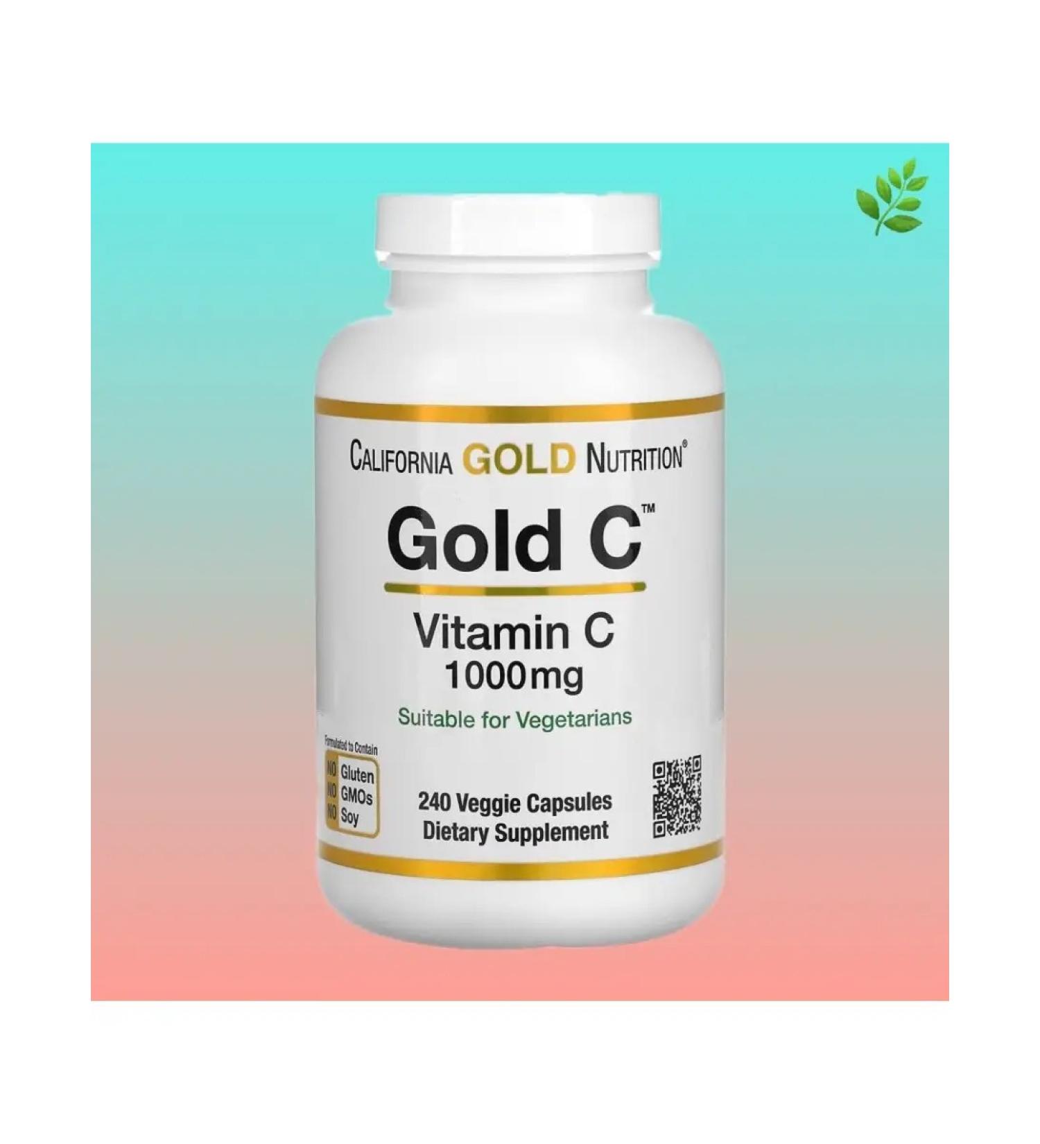 California Gold Nutrition Vitamin C 1000 mg ascorbic acid