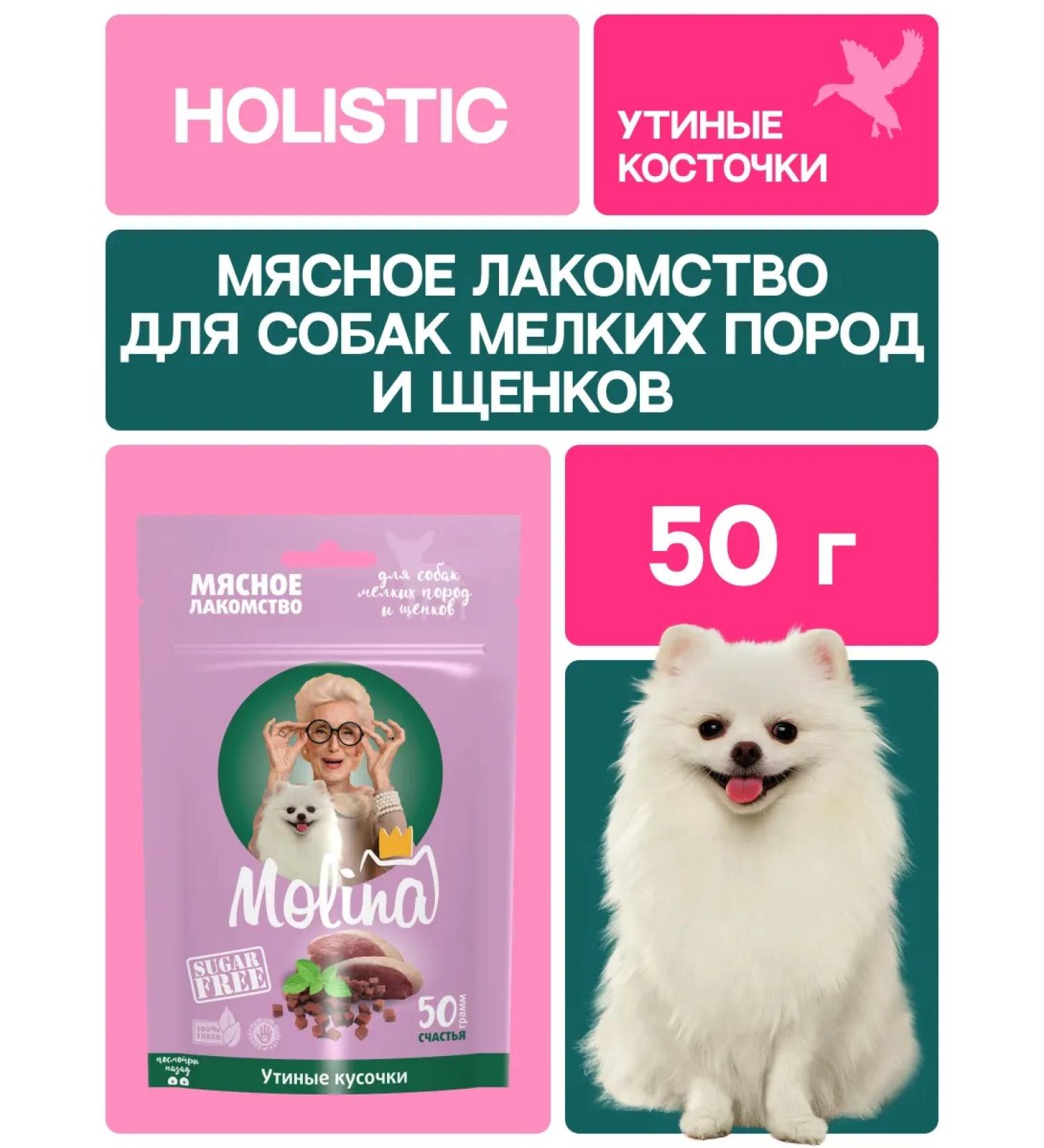 Molina treat for dogs duck pieces 50 g - Buy Online on GoSupps.com