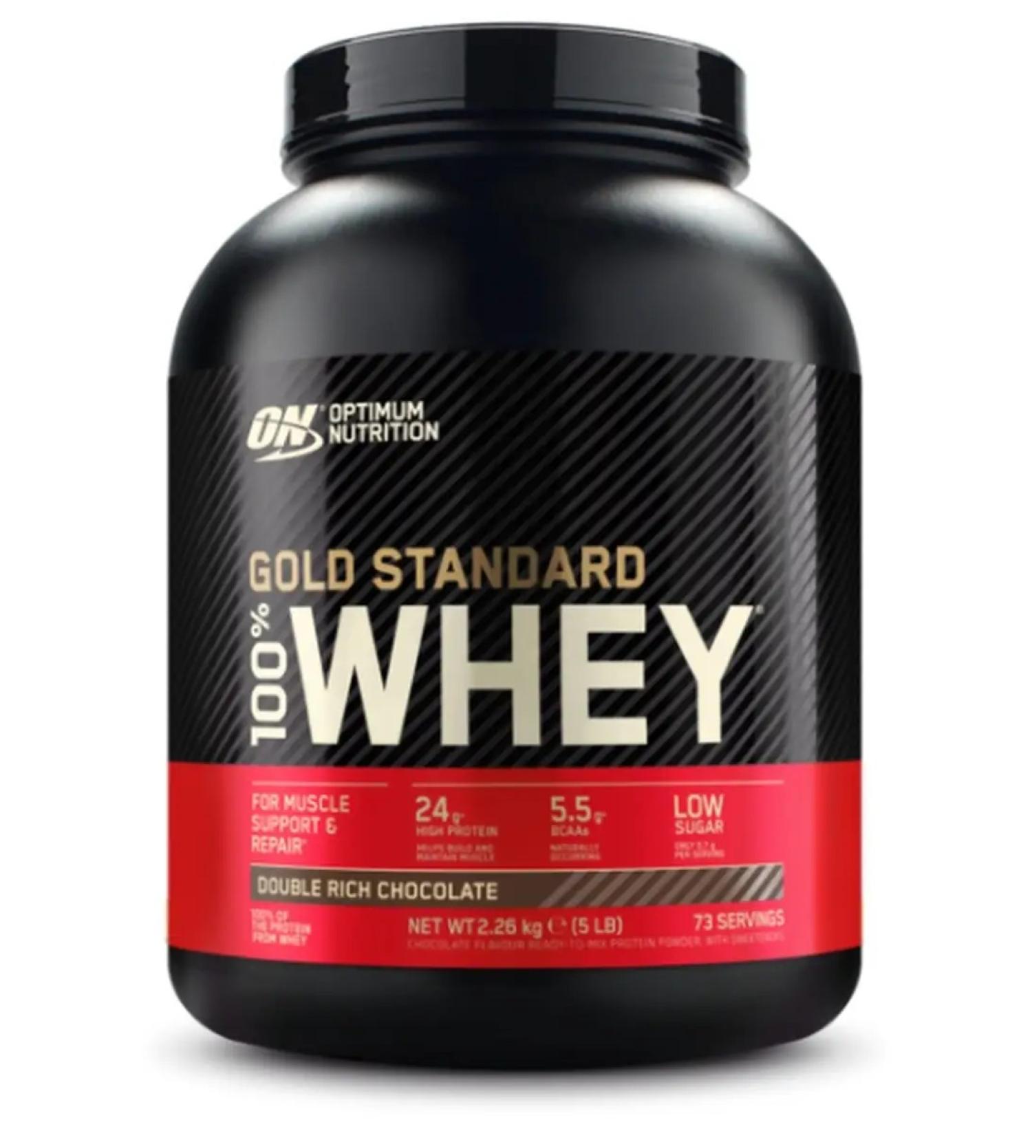 Optimum Nutrition Protein 100% Whey Gold Standard 2270 g (double chocolate) - Buy Online on GoSupps.com