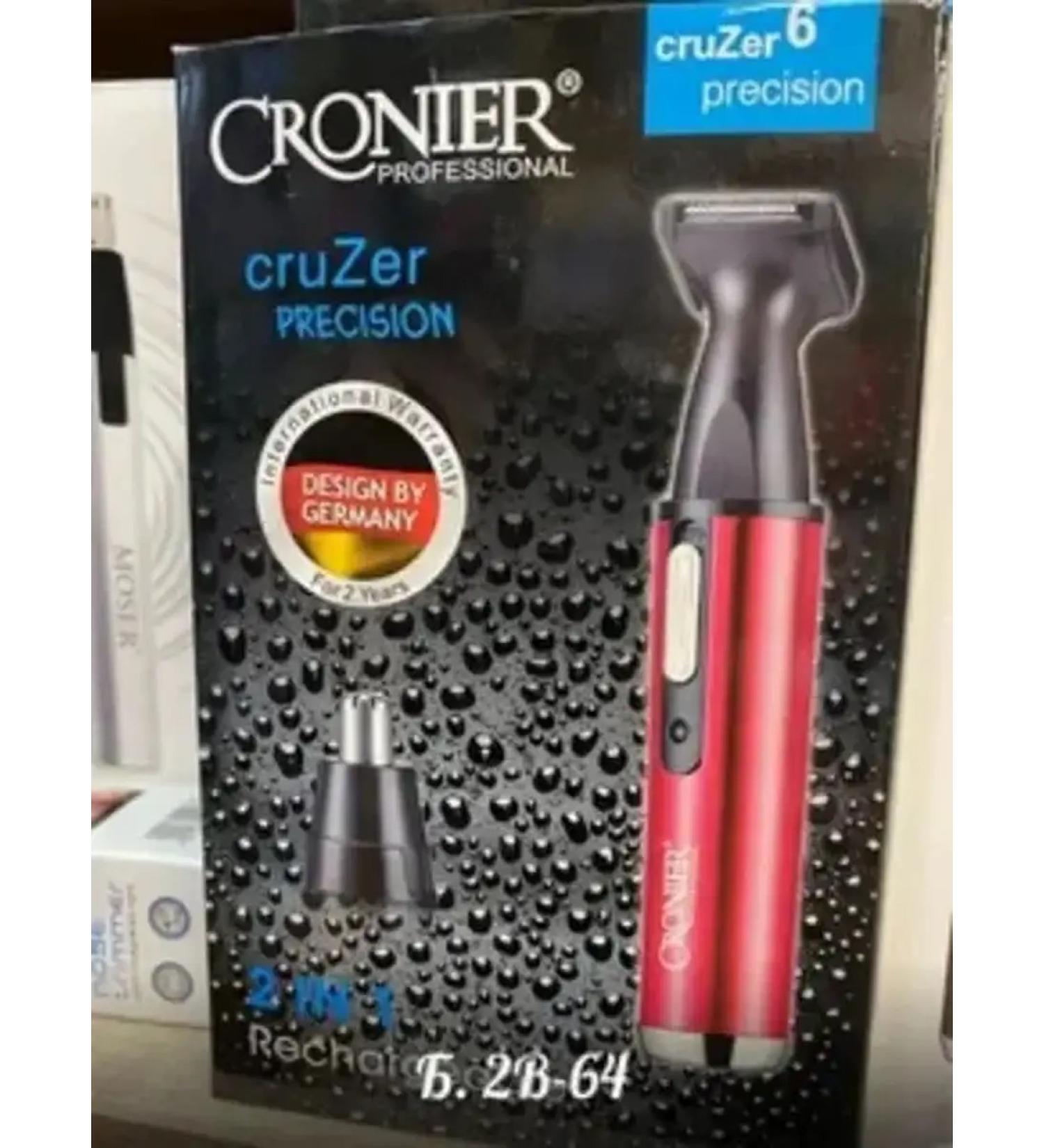 CRONIER profesional Trimmer Cronier Cruzer 205 2-B-1 for eyebrows and in the nose of red