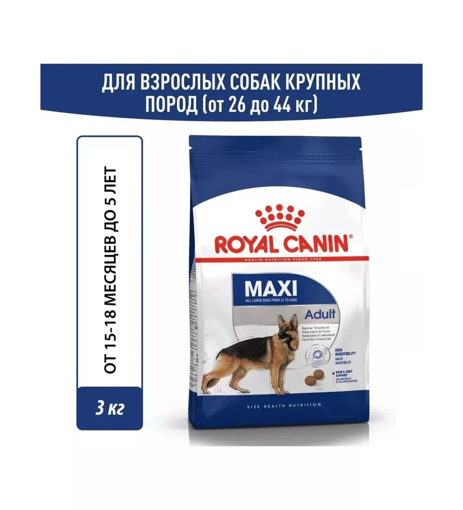Royal Canin Maxi adult adult large dogs 3kg - Buy Online on GoSupps.com