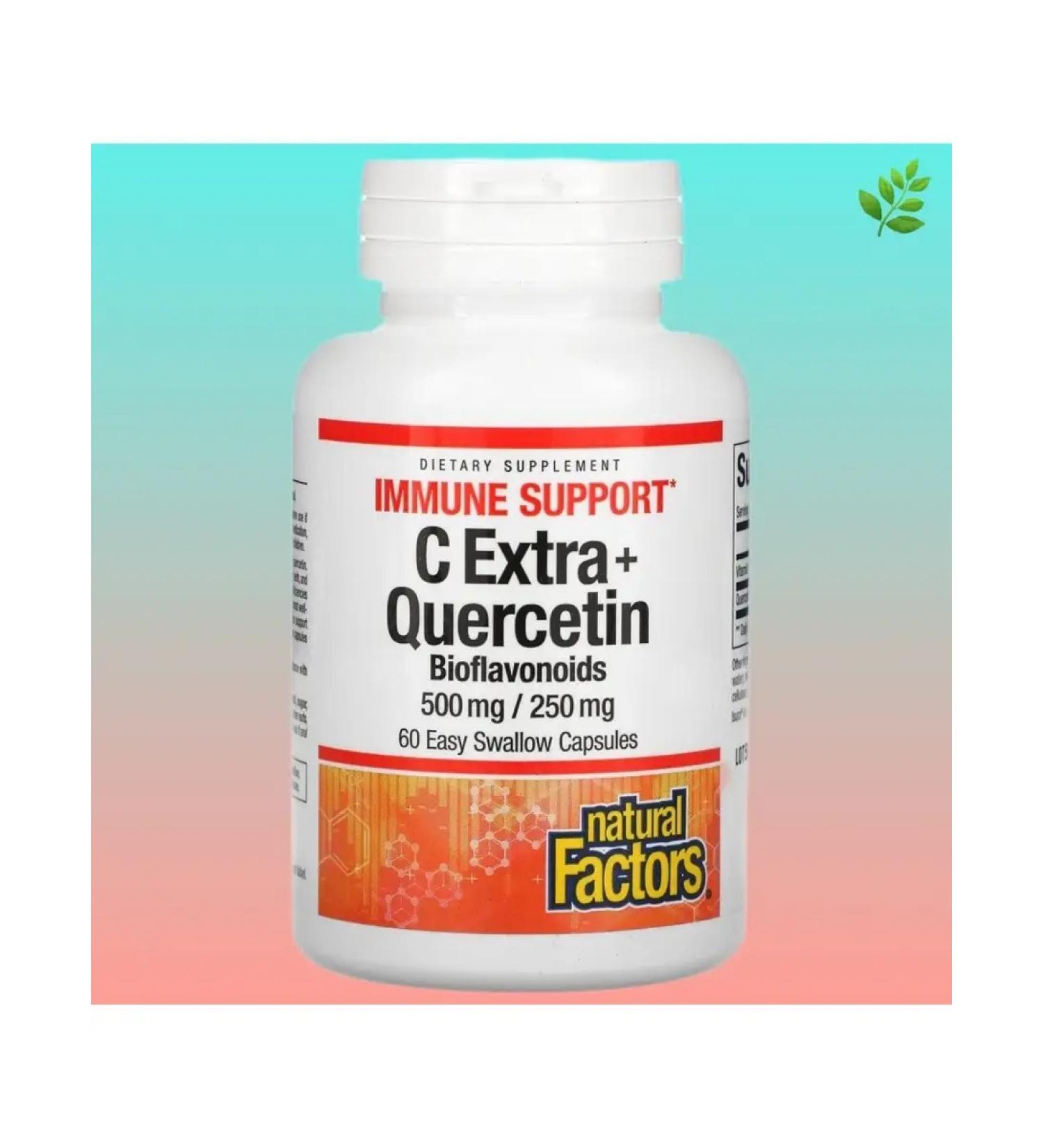 Natural Factors Vitamin C with quercetin 60 capsules