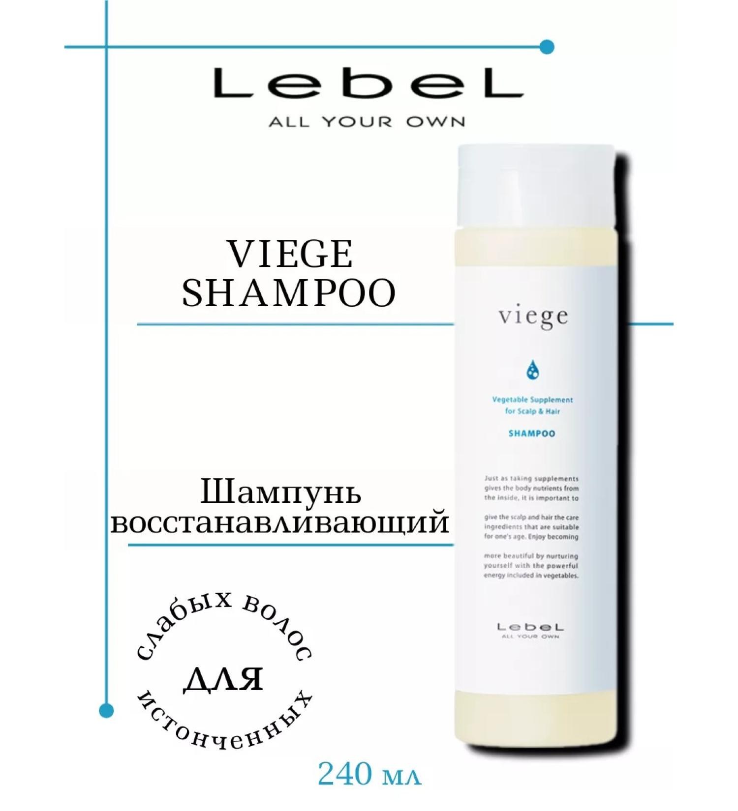 Lebel Viege Shampoo Hair and scalp shampoo 240ml - Buy Online on GoSupps.com