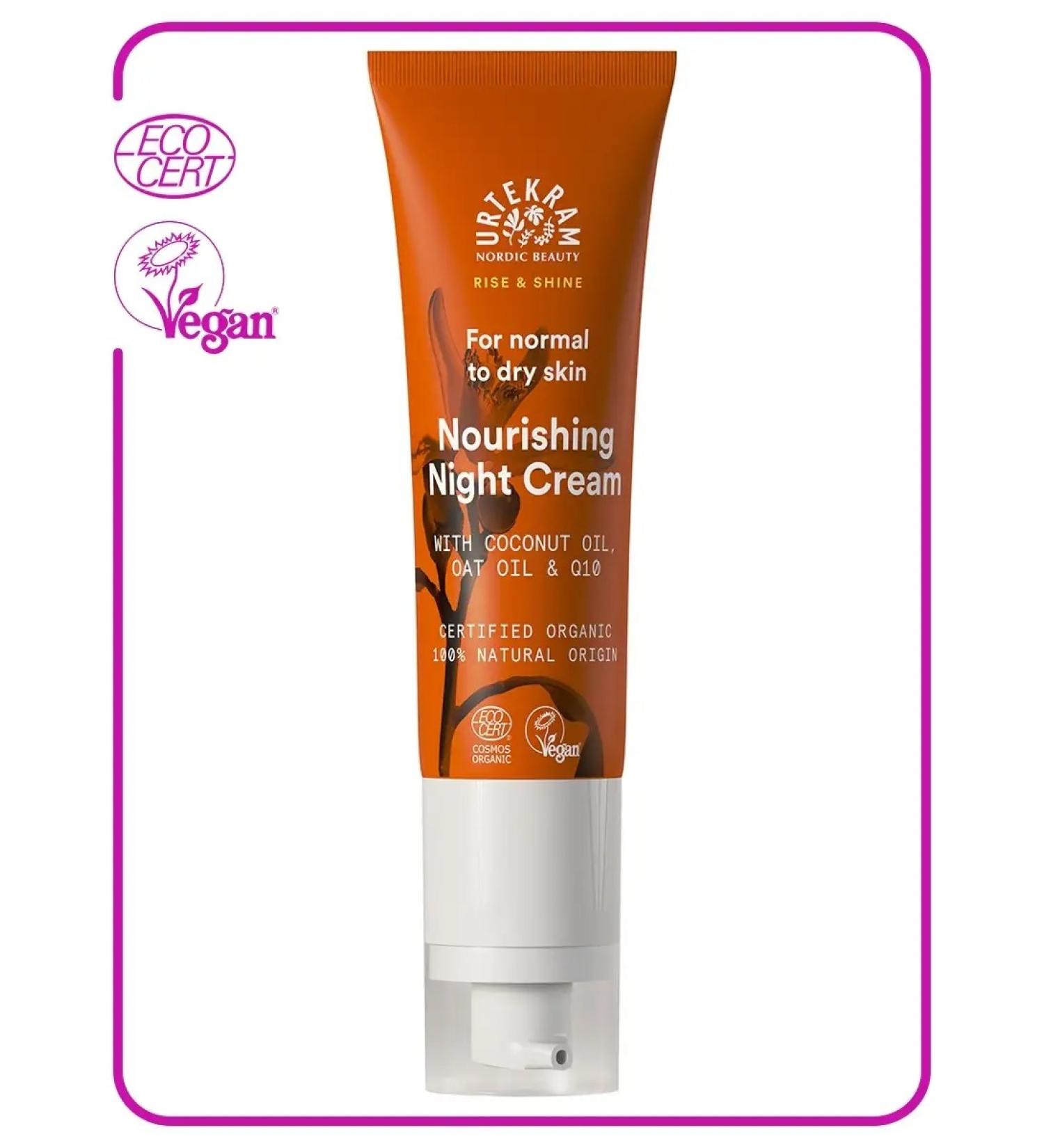 Urtekram Organic night cream spicy orange flower 50 ml - Buy Online on GoSupps.com