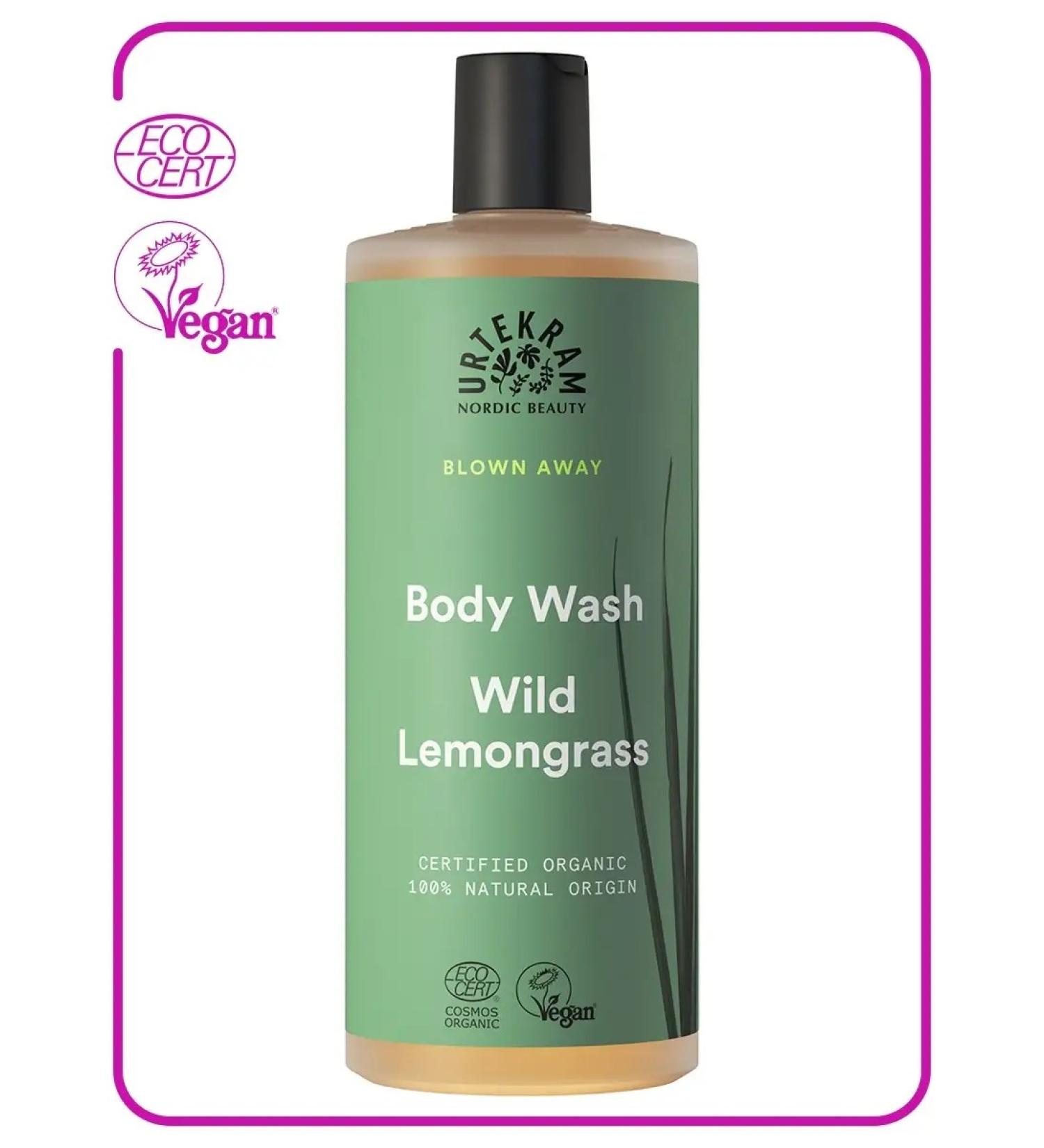 Urtekram Organic shower gel Wild lemongrass 500 ml - Buy Online on GoSupps.com