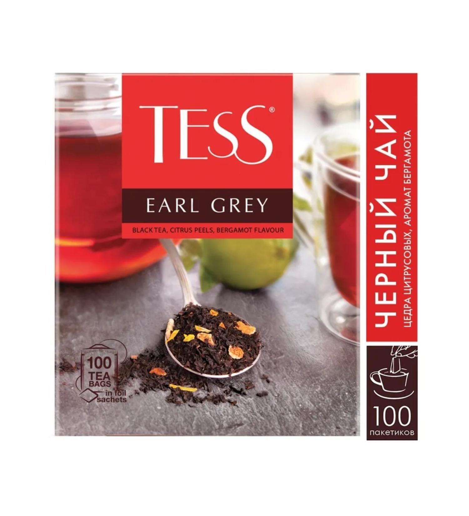 Tea black tess earl Gray 100 bags - Buy Online on GoSupps.com