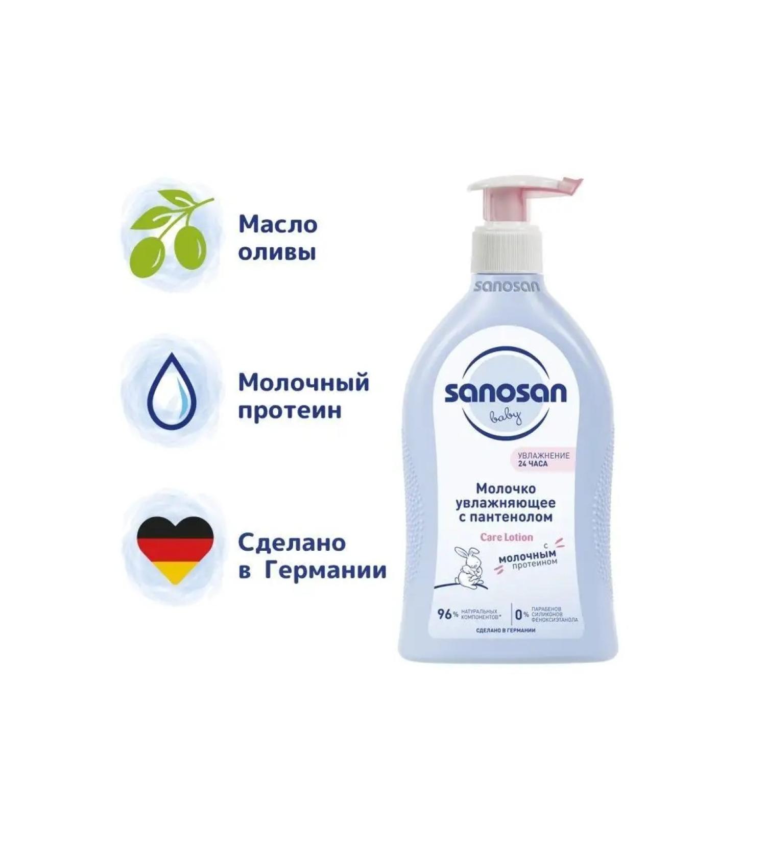 SANOSAN Moisturizer milk with a panthenol of 500 ml - Buy Online on GoSupps.com