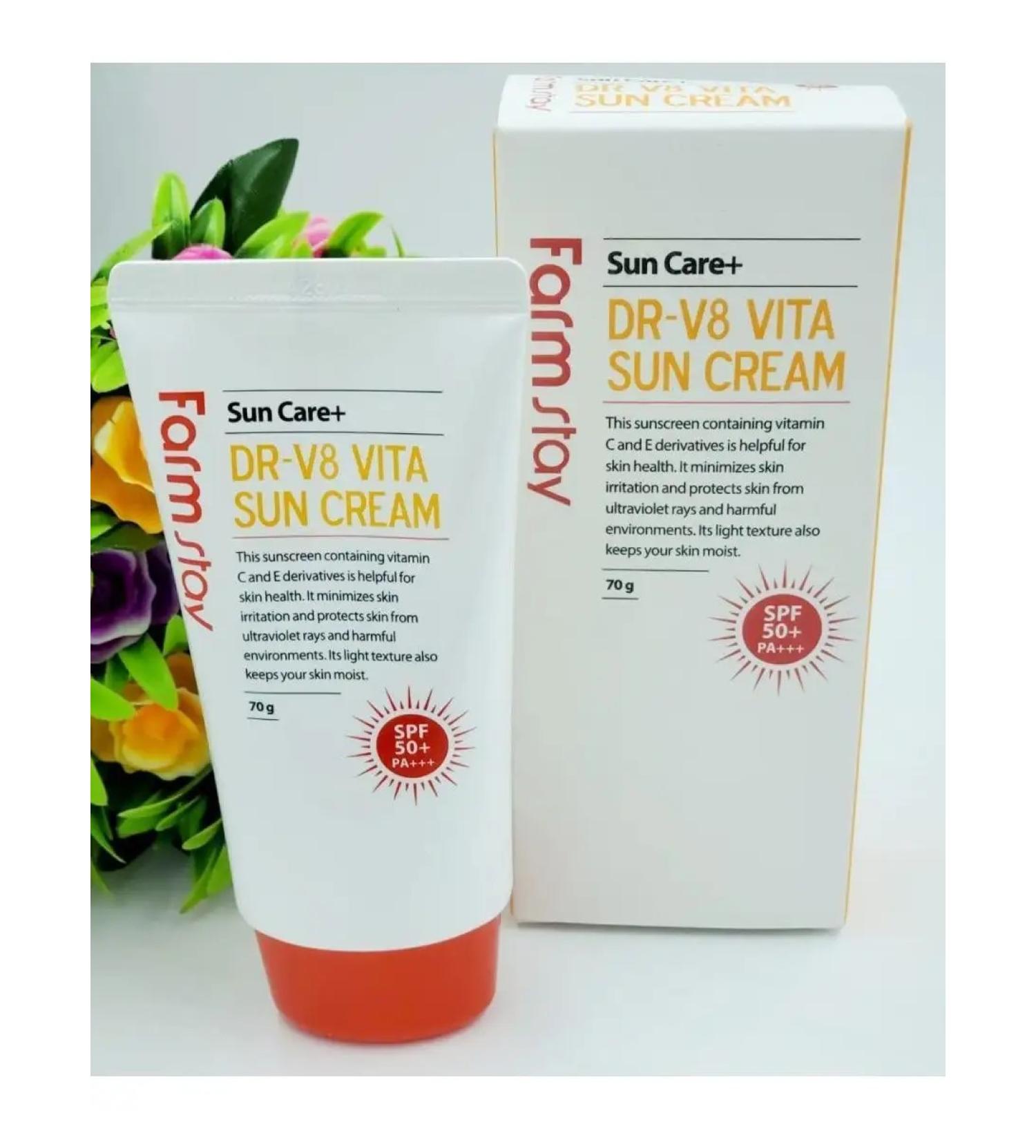 farmstay Dr- V8 Vita Sunflower Cream with vitamin SPF 50+PA +++ - Buy Online on GoSupps.com