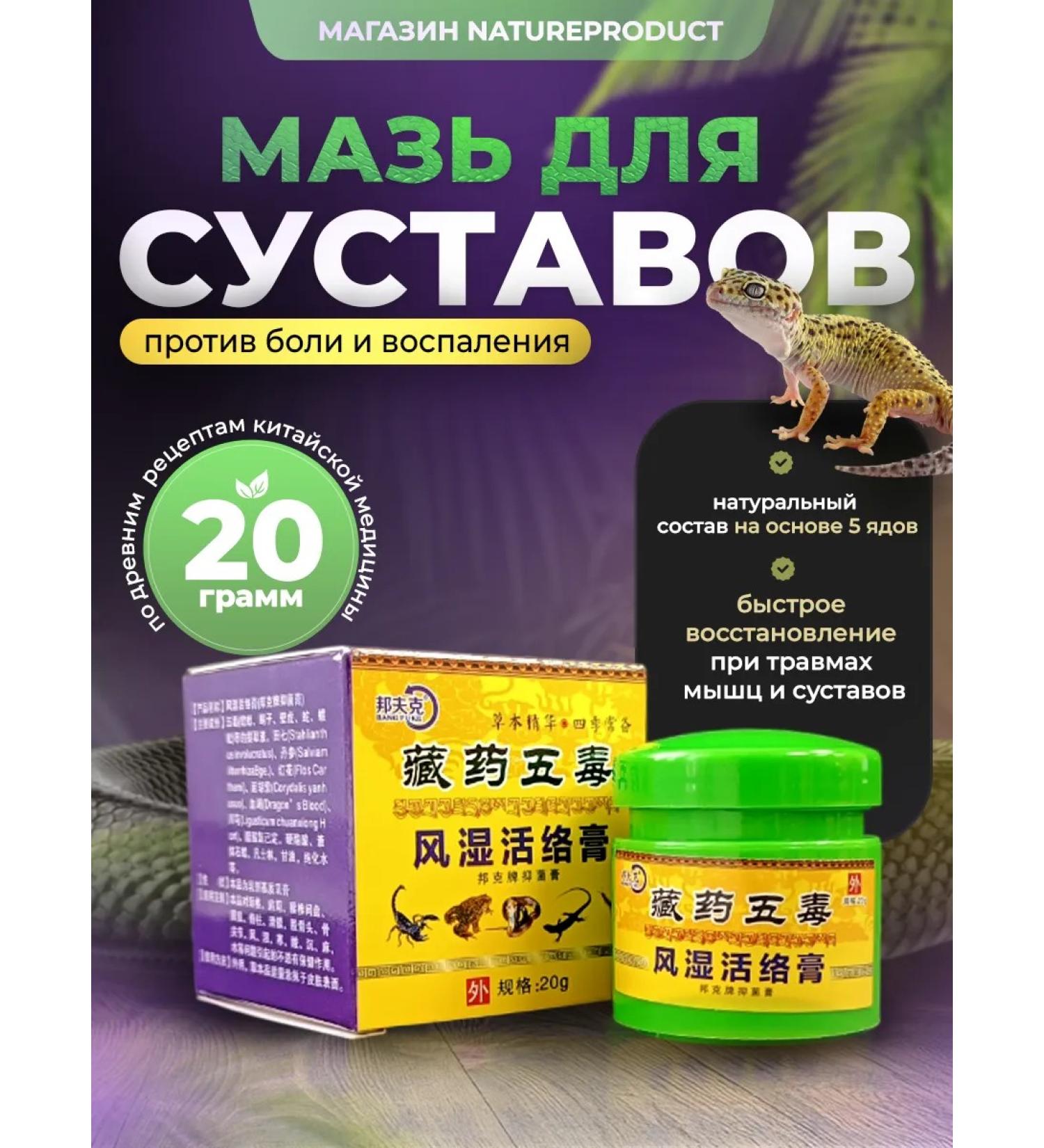 NatureProduct Chinese ointment for joints from muscle pain 20 g - Buy Online on GoSupps.com