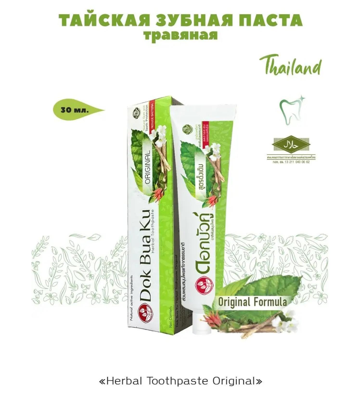 TWIN LOTUS Toothpaste with herbs "Herbal Original" 30 grams - Buy Online on GoSupps.com