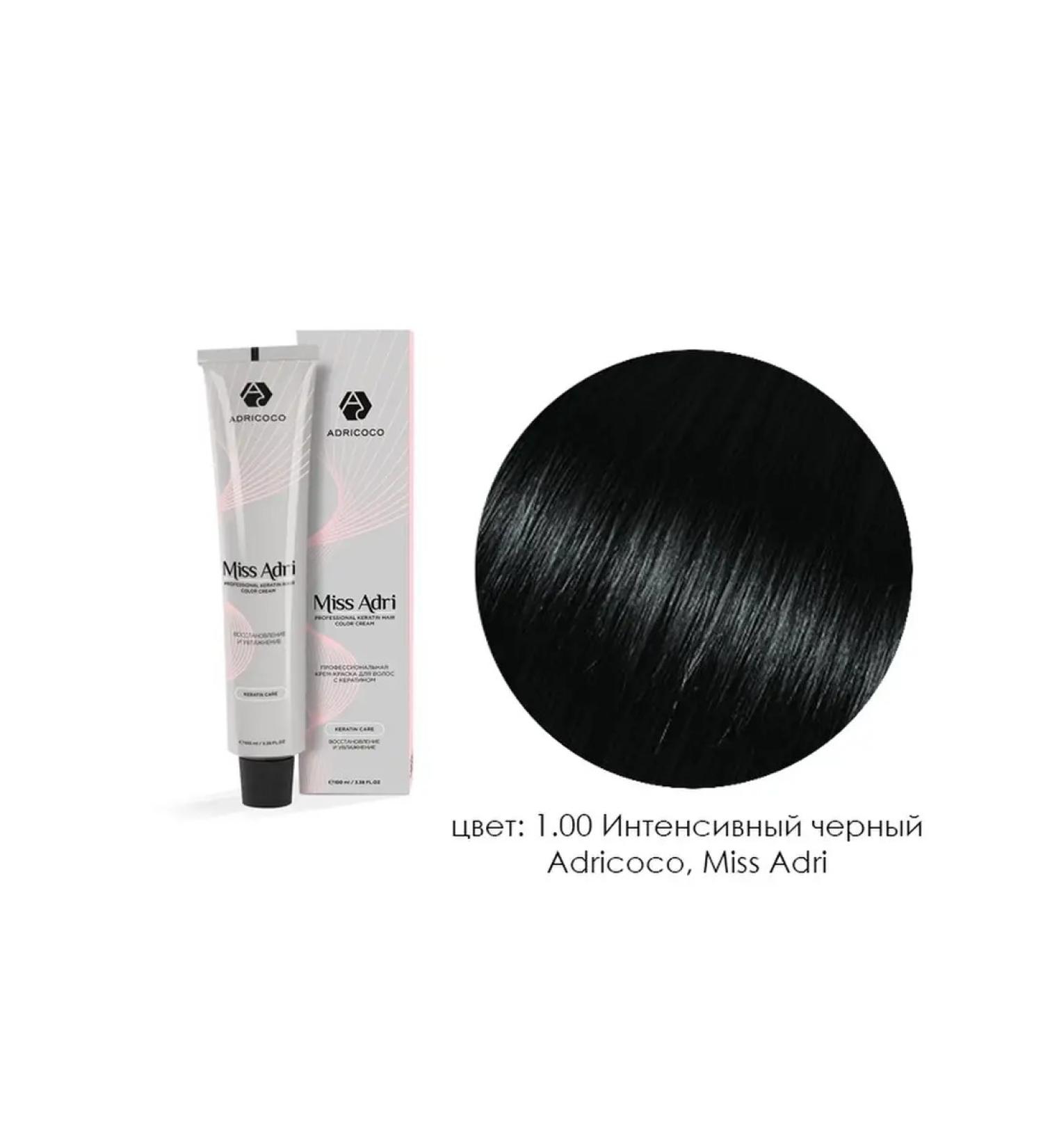 ADRICOCO Hair dye cream (1.00 intense black) - Buy Online on GoSupps.com