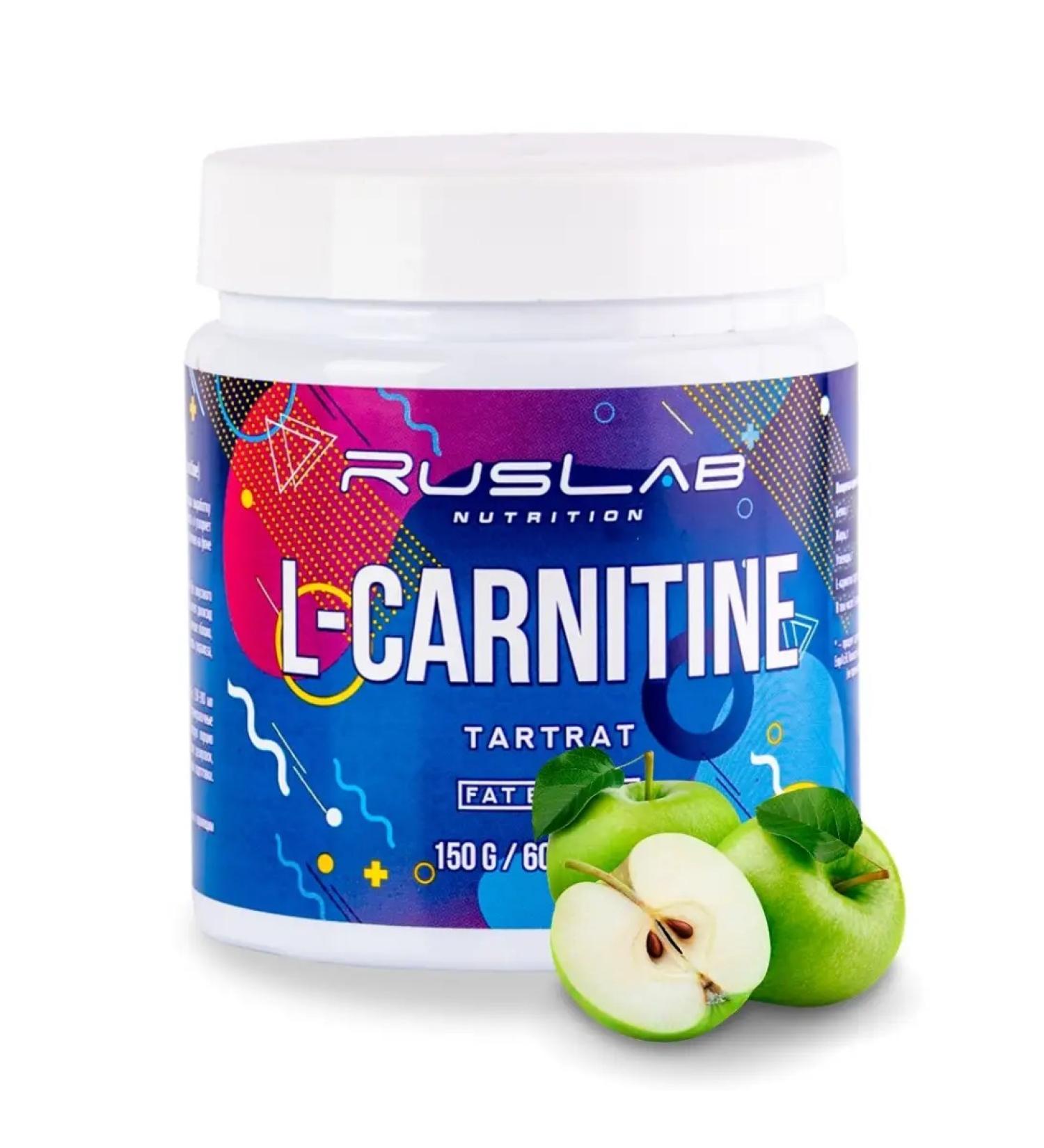 Ruslabnutrition L-Carnitine amino acid (150 gr) green apple - Buy Online on GoSupps.com