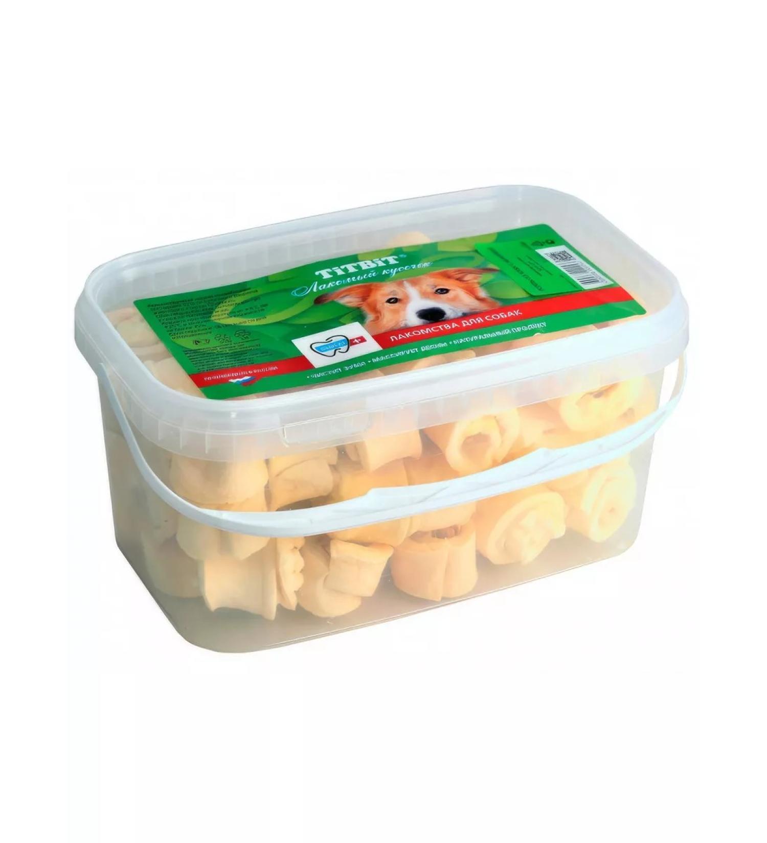 TiTBiT Dog leather roll for dogs with filling 3.3l 360 g