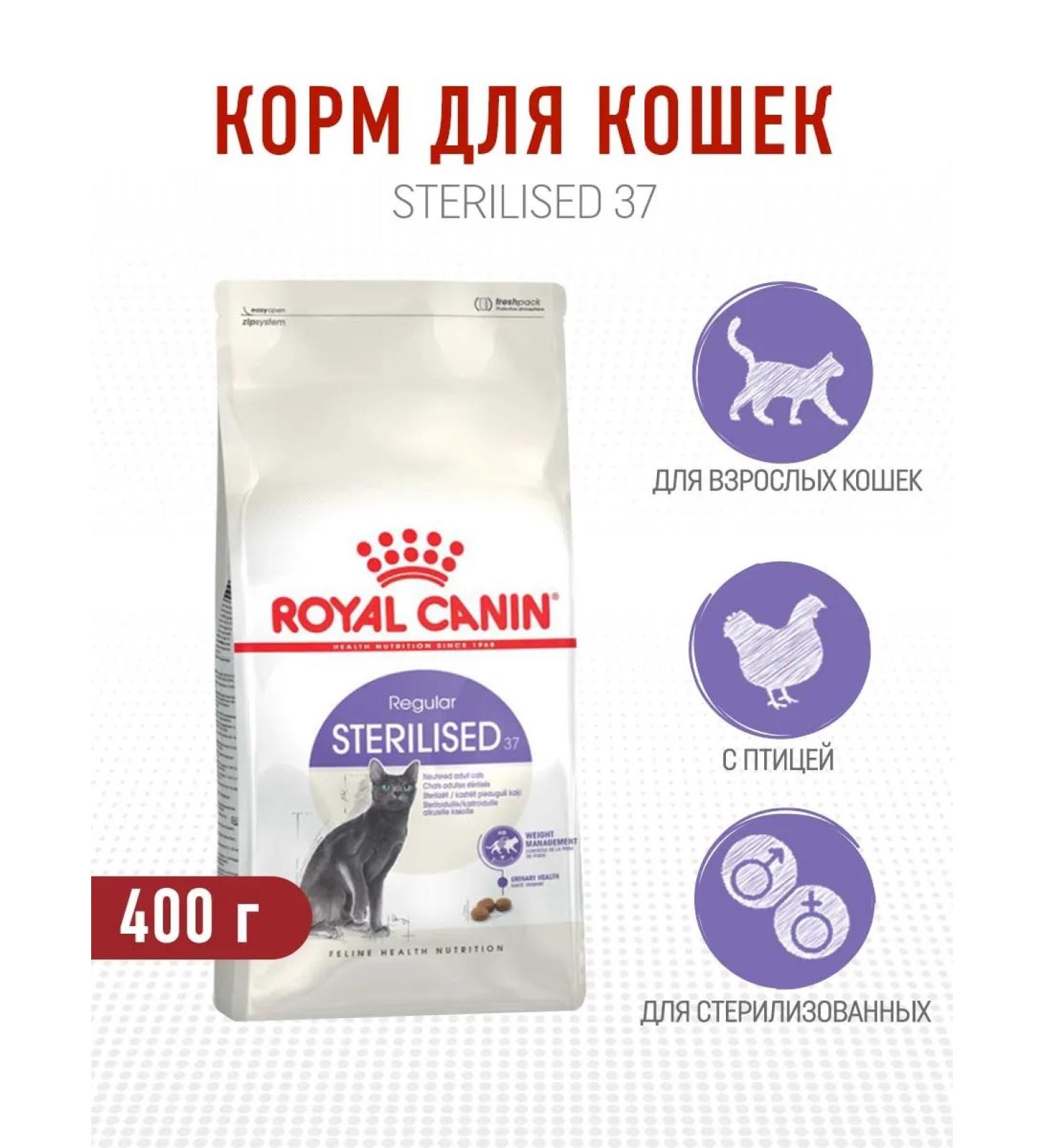 ROYAL CANIN Dry food for adults sterilized cats - 400 g - Buy Online on GoSupps.com