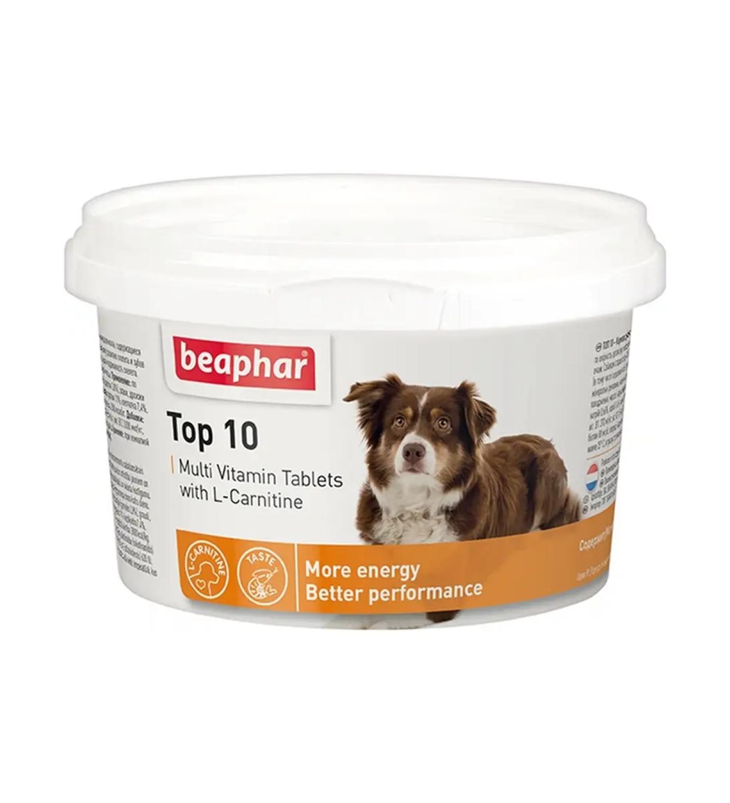 beaphar Top 10 Food additive with L-carnitine for dogs 180T
