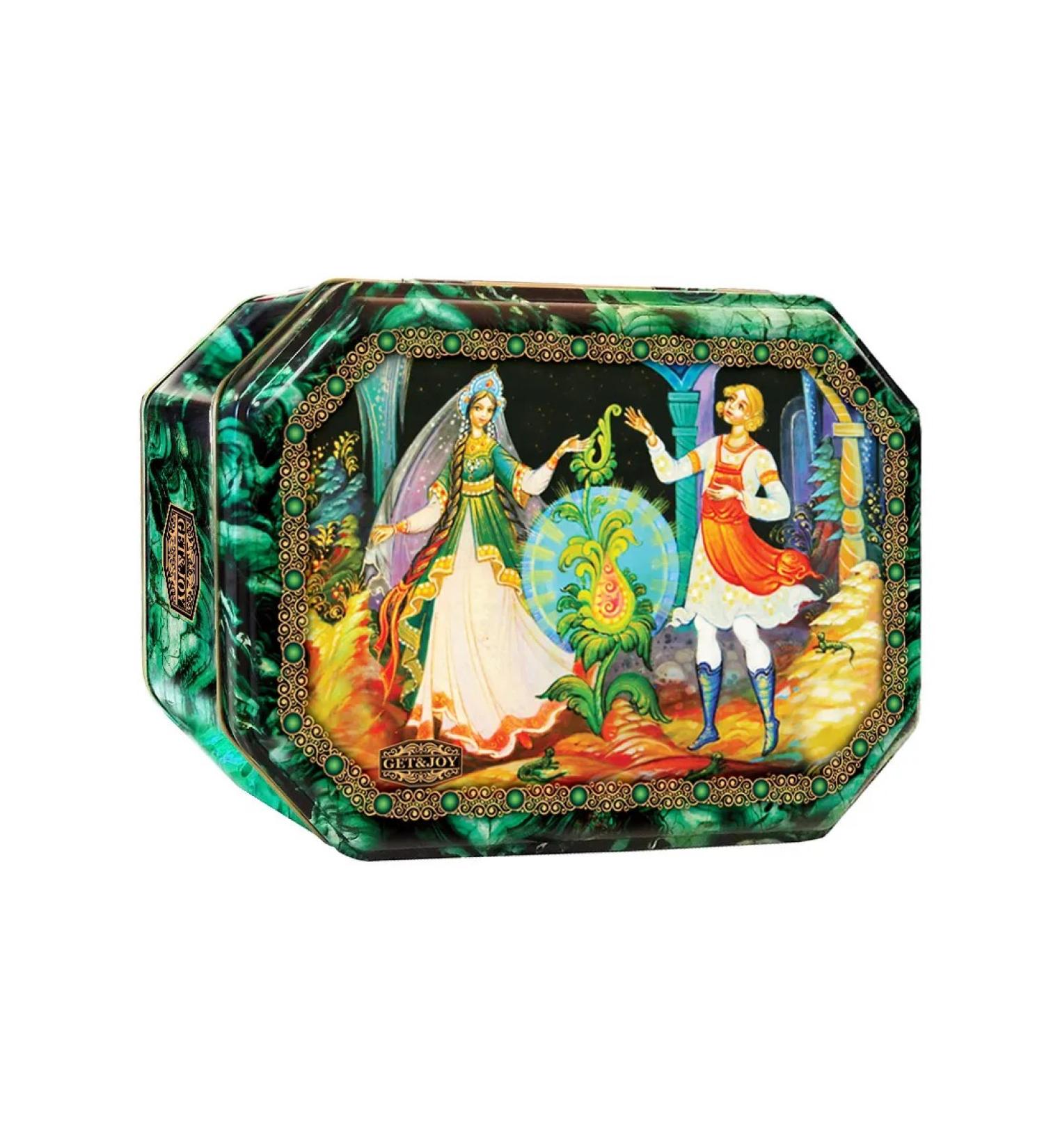 GET&JOY Black tea in the box "Malachite" Russian souvenir 75 g - Buy Online on GoSupps.com