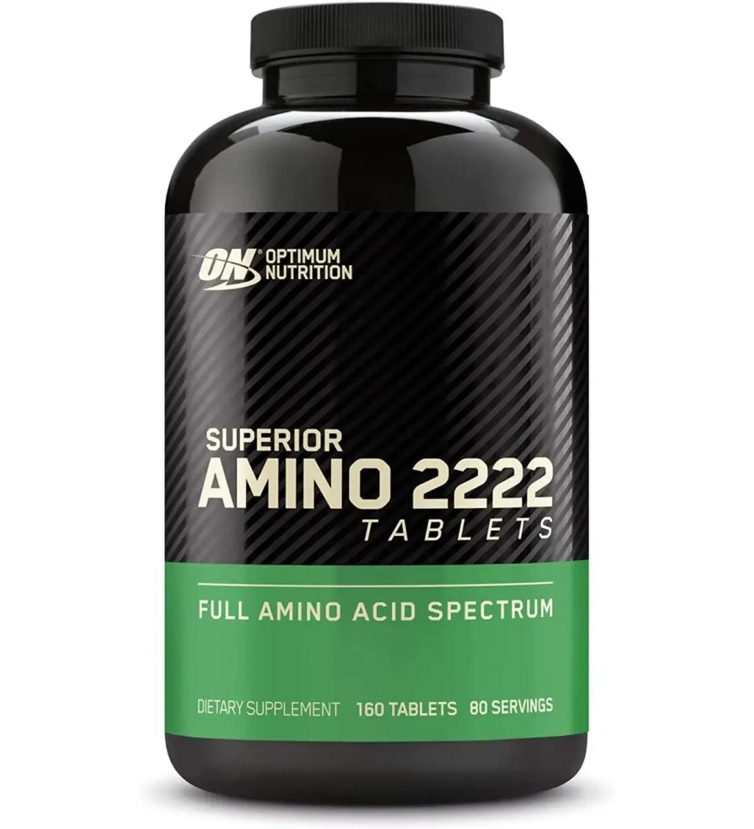 Optimum Nutrition Amino acids Superior Amino 2222 Tabs 160 tablets - Buy Online on GoSupps.com