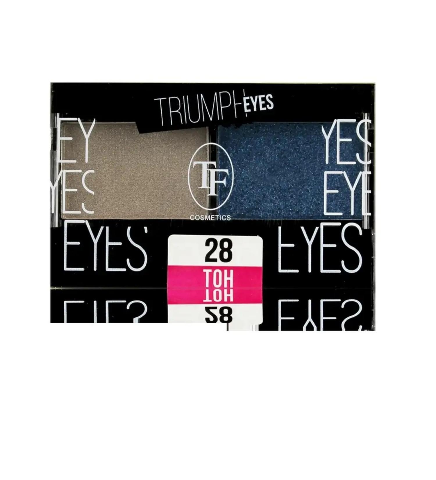 TF Cosmetics Feature shadows double Eyes 28 dusty beige and indigo