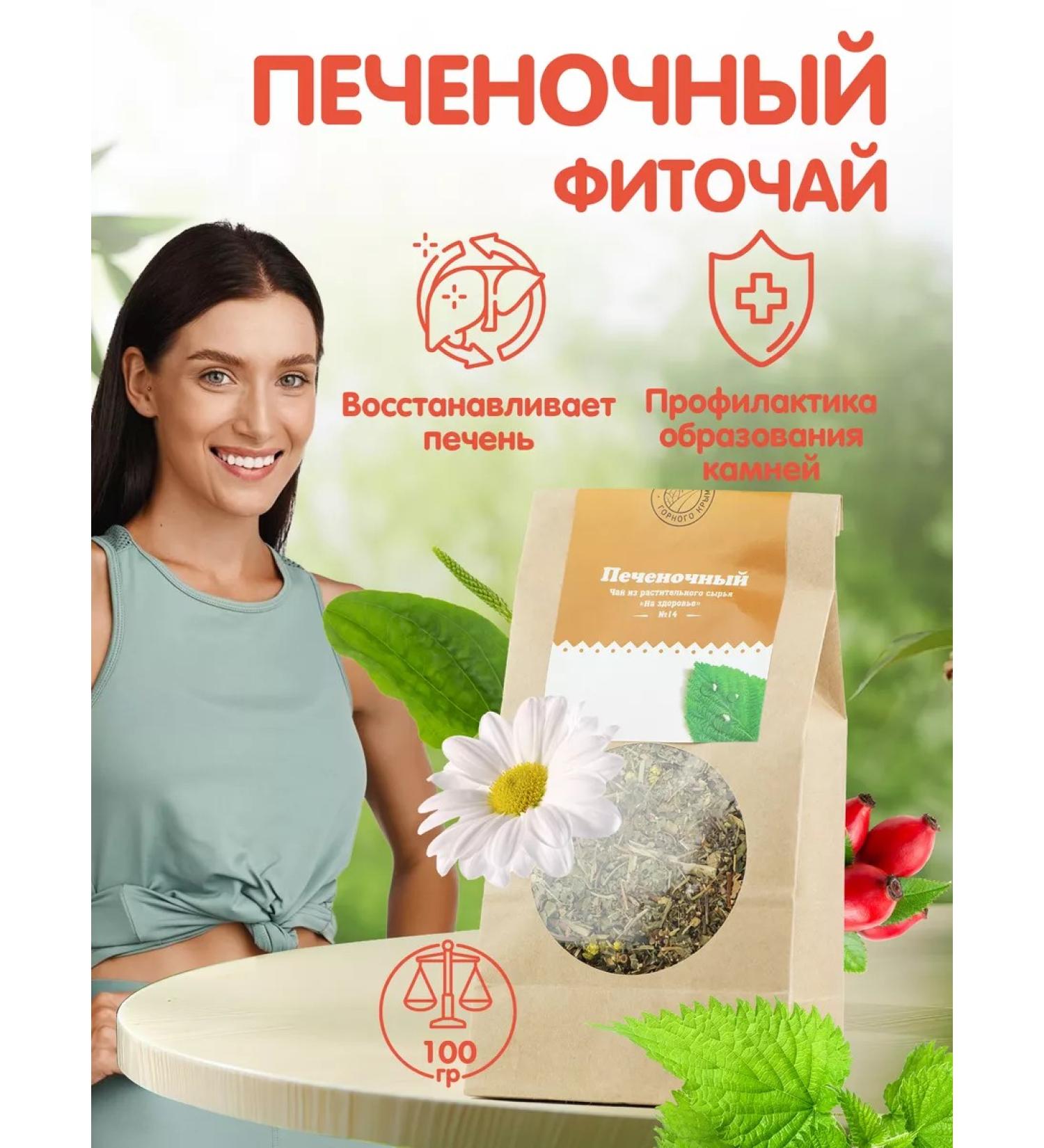 Herbs of the Crimean Mountains Hepatic collection of herbal tea choleretic therapeutic 100 g - Buy Online on GoSupps.com