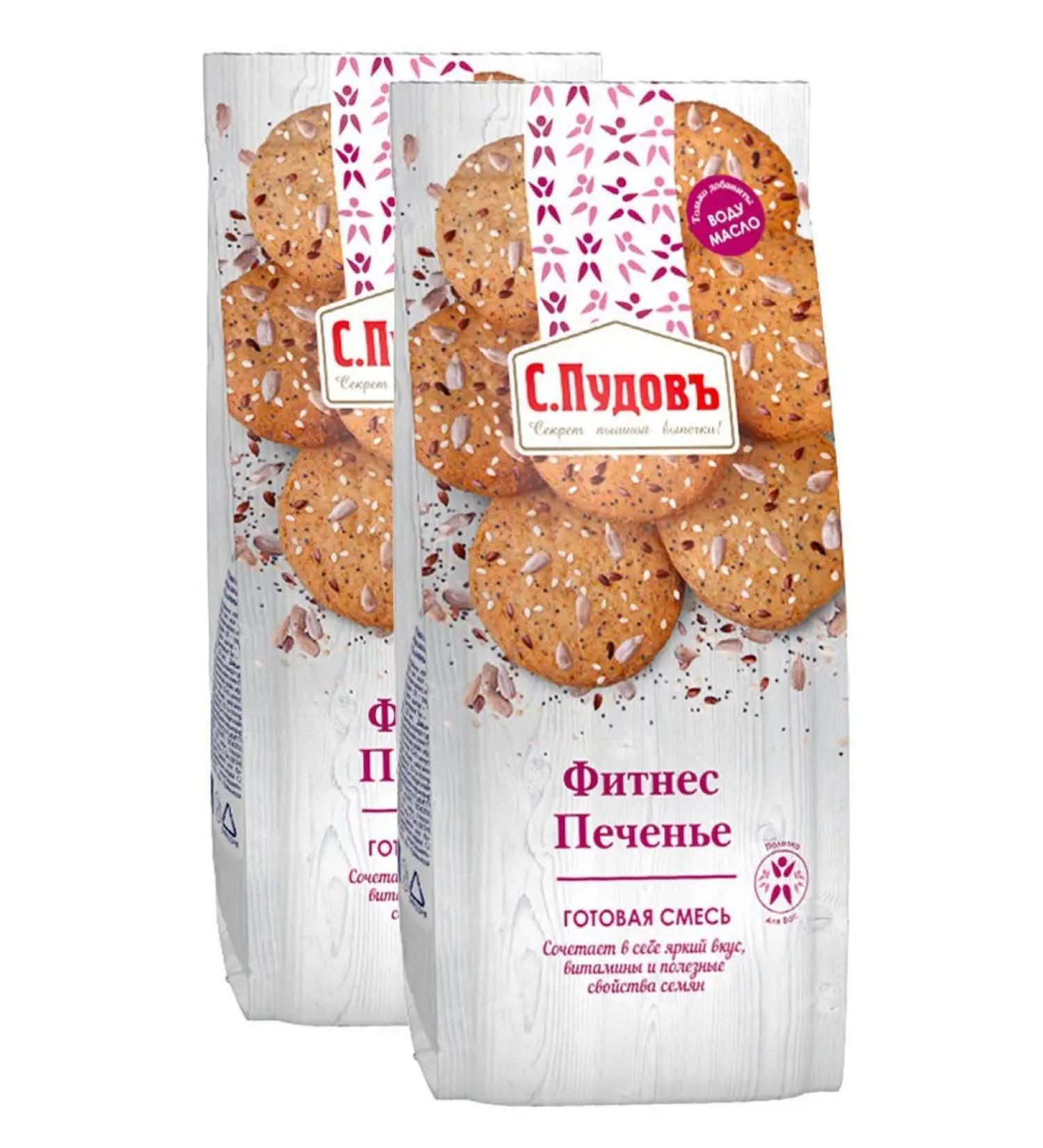 S Pudov Baking mixture "Fitness cookies" 2 pcs 350 g - Buy Online on GoSupps.com