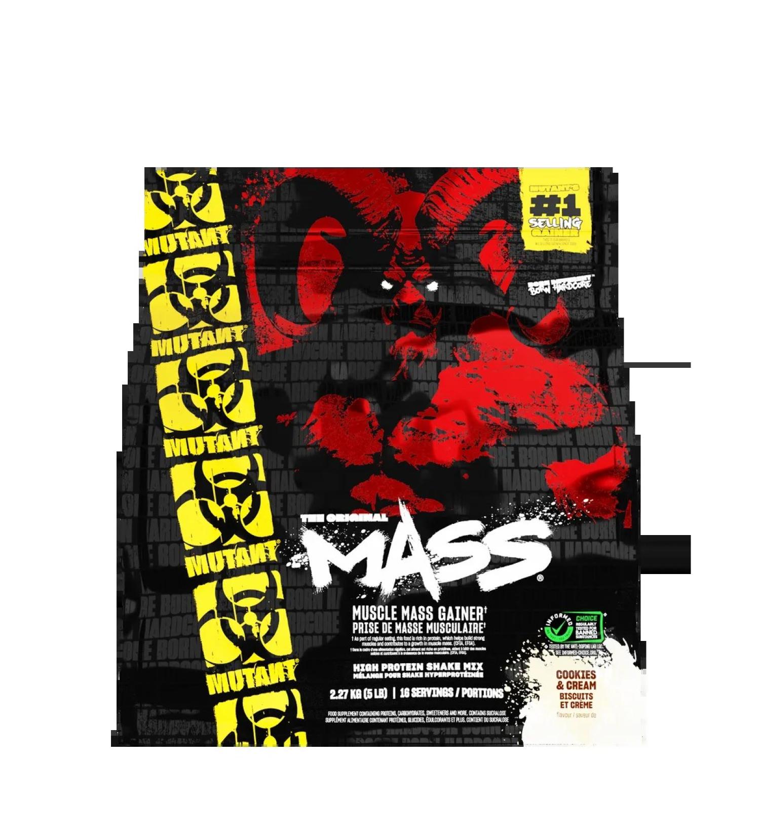 Mutant Gainer Mass 2270 g - cookies with cream - Buy Online on GoSupps.com