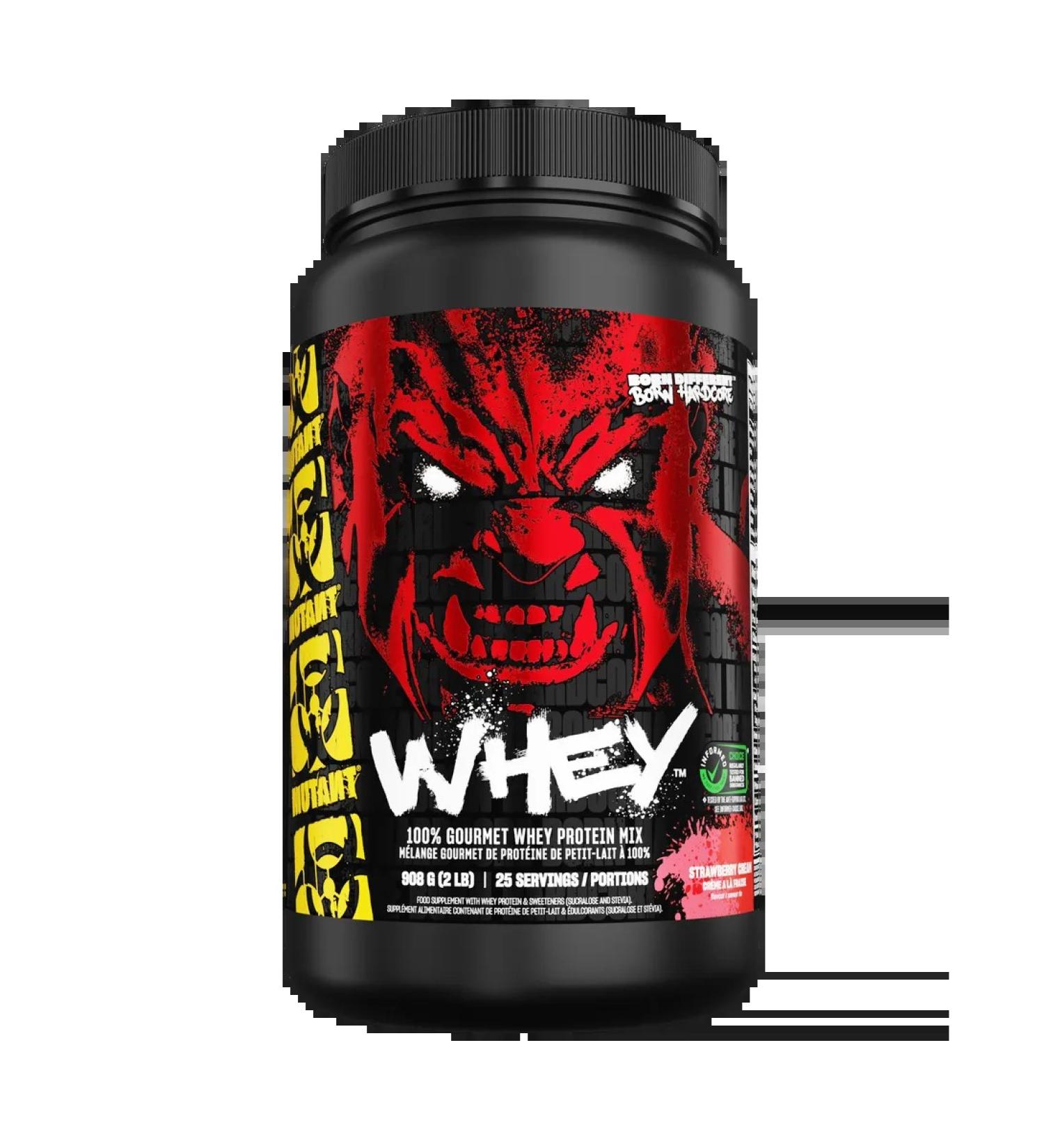 Mutant Whey protein 908 g - strawberry cream - Buy Online on GoSupps.com