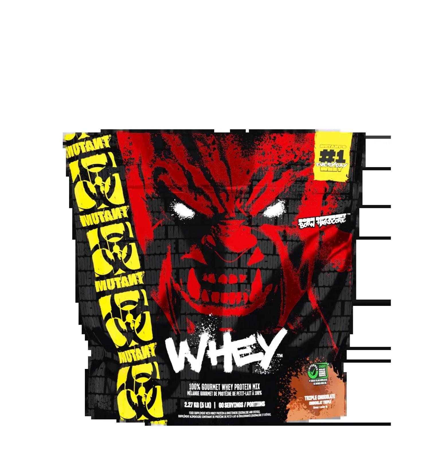 Mutant Whey protein 2270 g - Triple chocolate - Buy Online on GoSupps.com