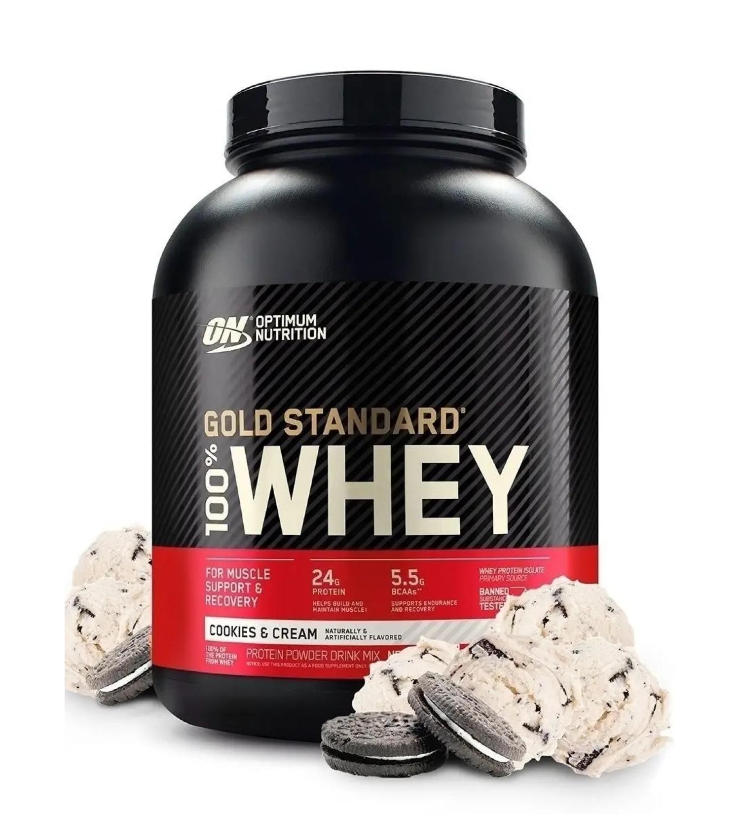 Optimum Nutrition Protein Gold Standard 100% Whey 2110 g - cookies with cream - Buy Online on GoSupps.com