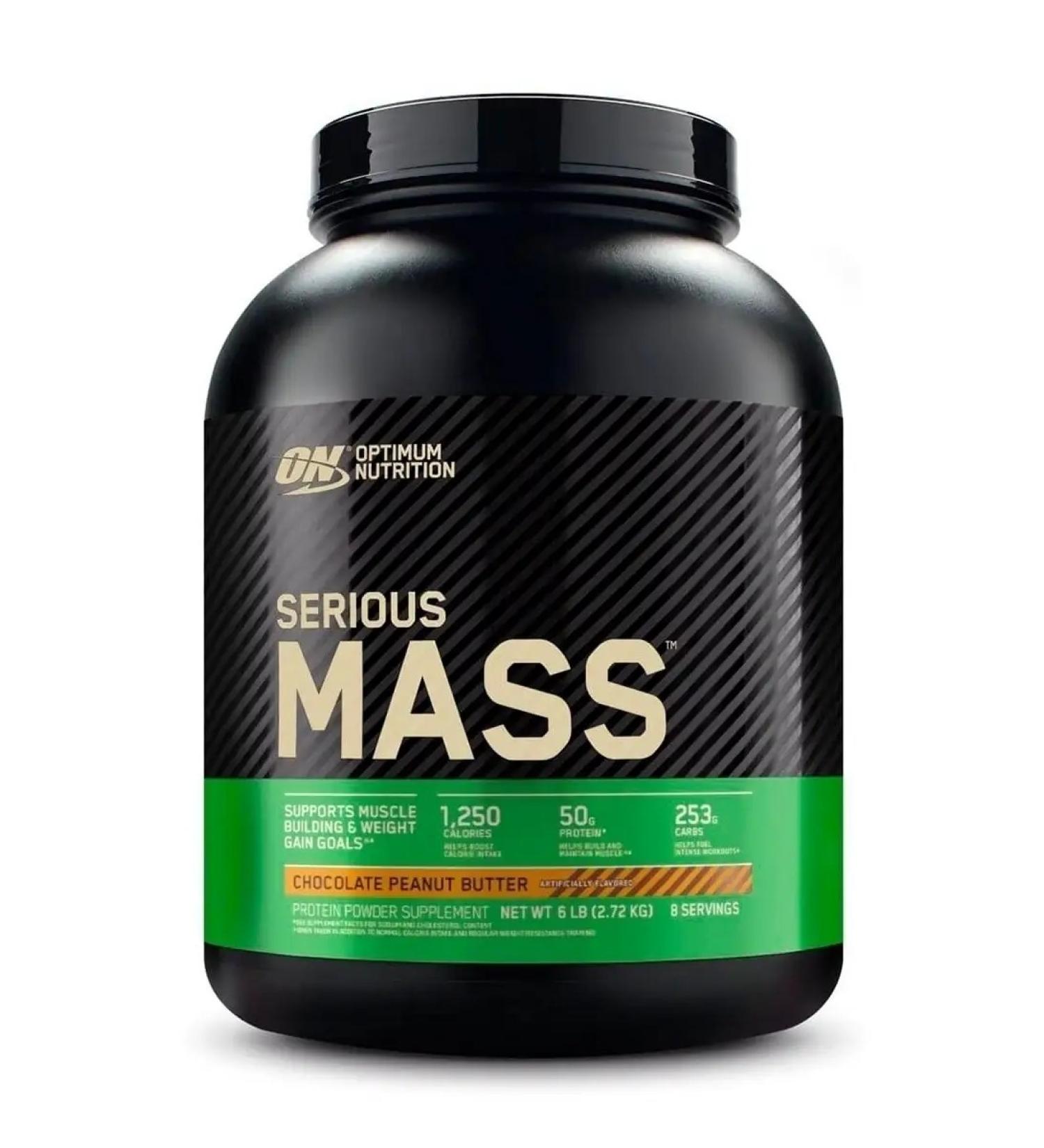 Optimum Nutrition Geiner Serious Mass 2720 g - chocolate -anrachis oil - Buy Online on GoSupps.com