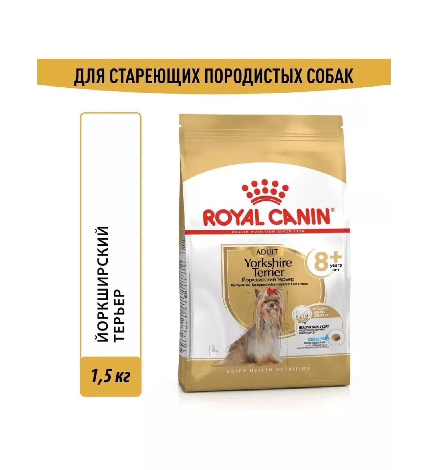 ROYAL CANIN Feed for dogs of the breed Yorkshire Terrier (from 8 years) 1.5 kg - Buy Online on GoSupps.com