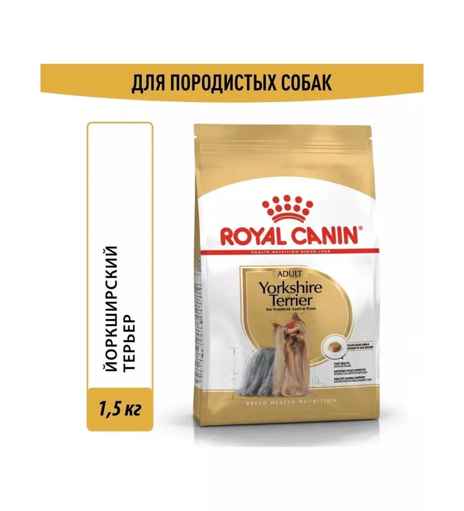 ROYAL CANIN Adult dogs of the breed Yorkshire Terrier 1.5kg - Buy Online on GoSupps.com