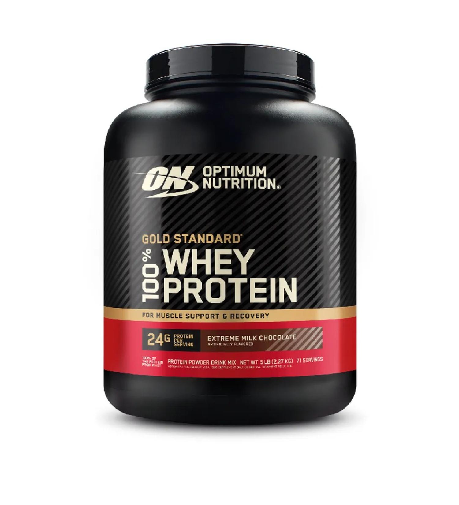 Optimum Nutrition Protein Gold Standard 100% Whey 2270 g - milk chocolate - Buy Online on GoSupps.com