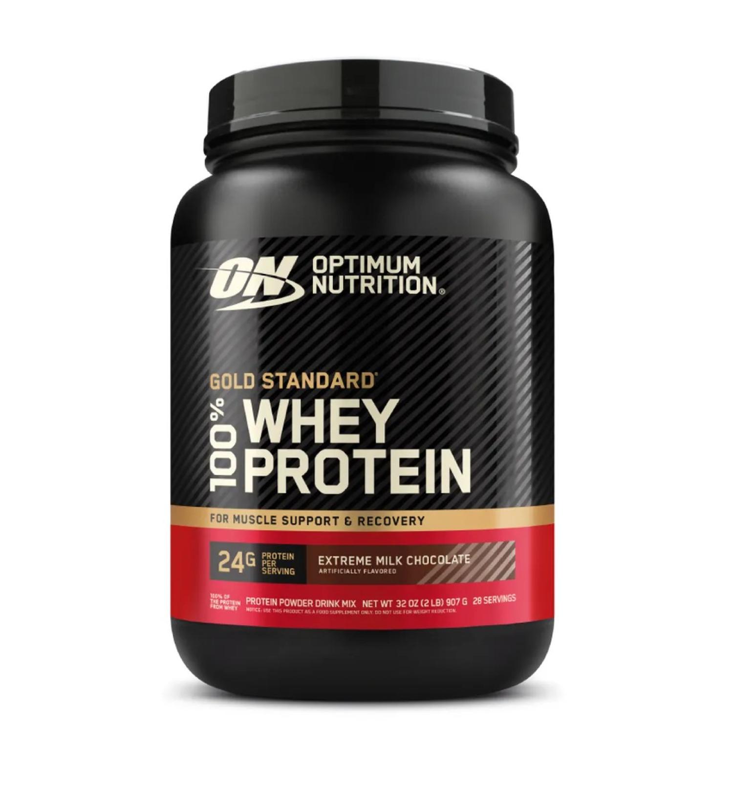 Optimum Nutrition Protein Gold Standard 100% Whey 909 g - milk chocolate - Buy Online on GoSupps.com