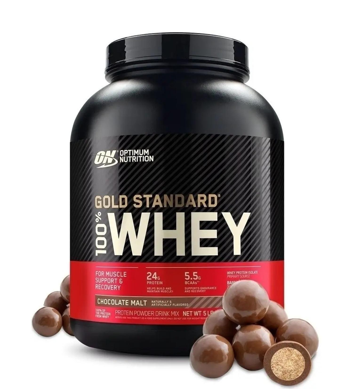 Optimum Nutrition Protein Gold Standard 100% Whey 2270 g - chocolate malt - Buy Online on GoSupps.com