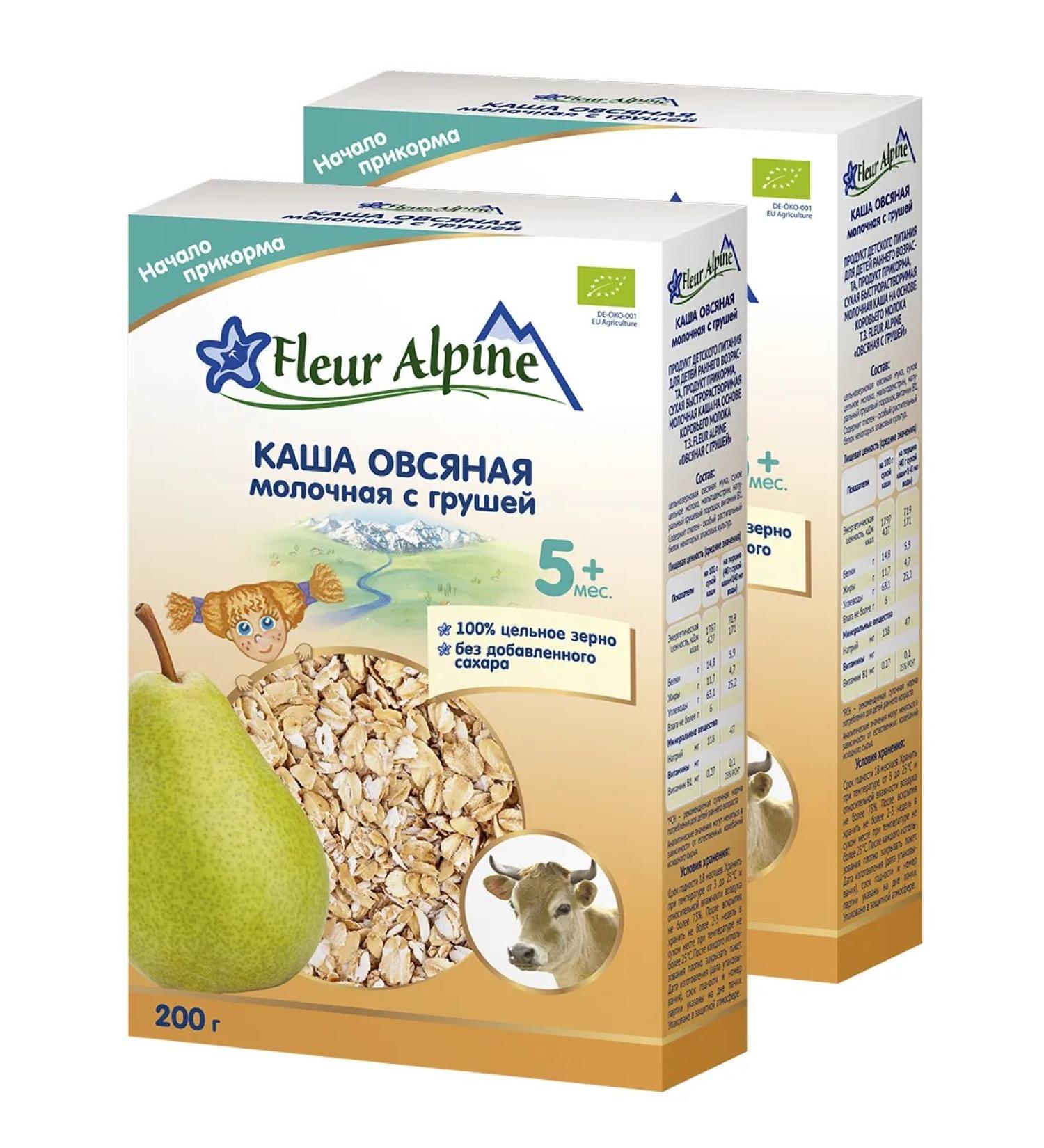 Fleur Alpine Porridge supposedly. Oatmeal with pear from 5 months 2 pcs 200 g - Buy Online on GoSupps.com
