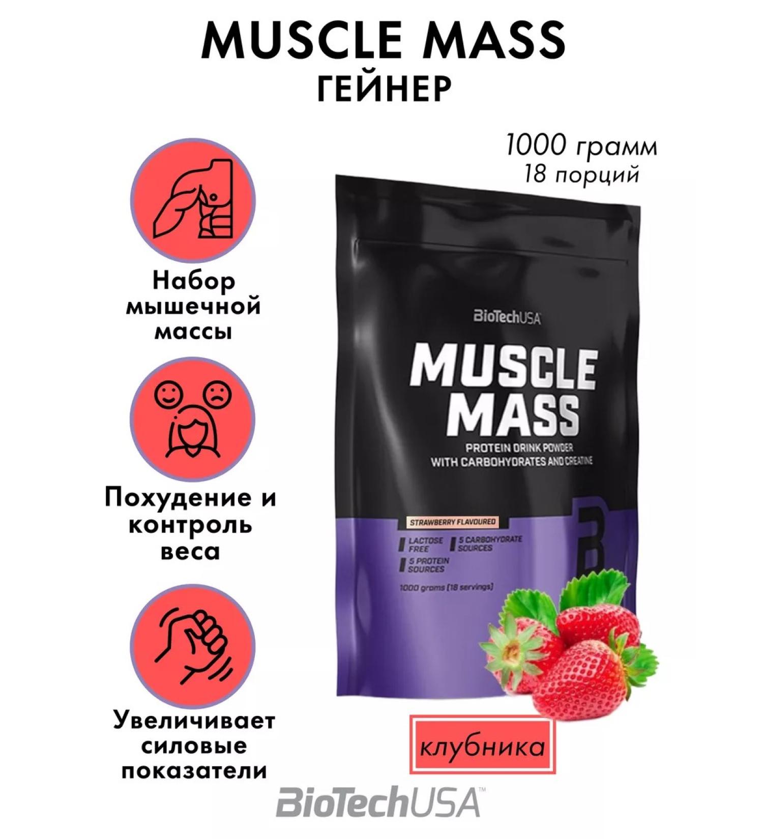 BioTechUSA Gainer Muscle Mass 1000 grams - Buy Online on GoSupps.com