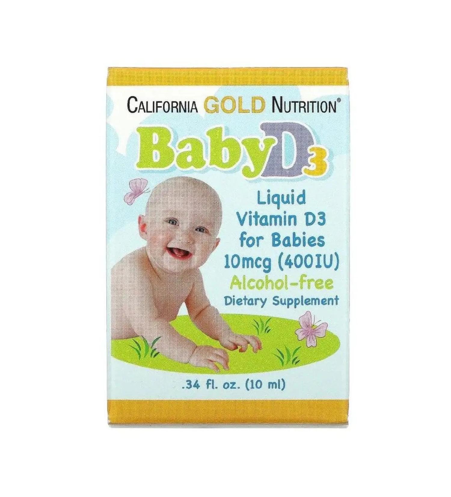California Gold Nutrition Liquid vitamin D3 for children - Buy Online on GoSupps.com