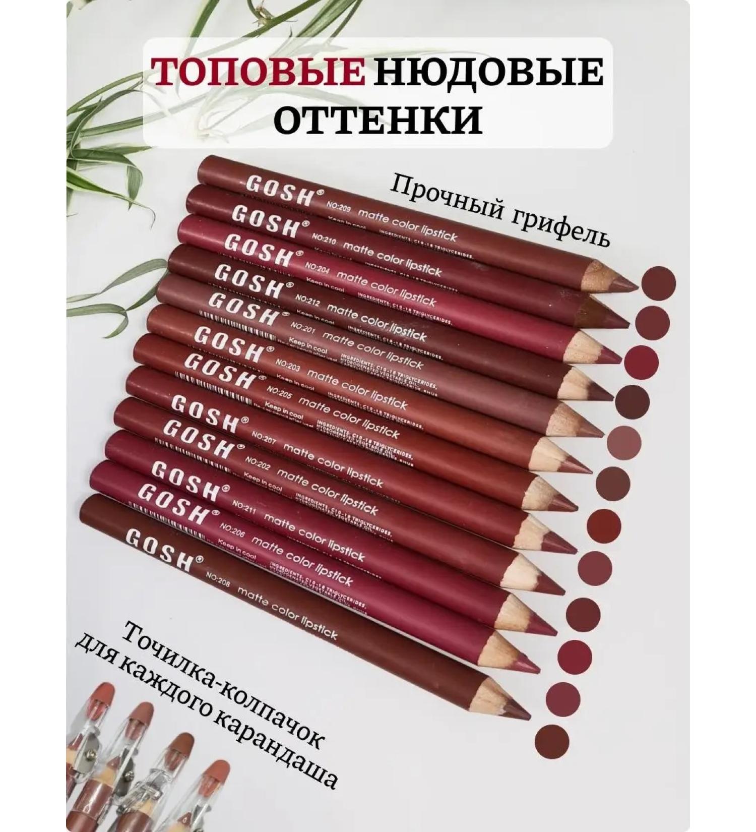 Esmira Beauty Nude pencils for lips set 12pcs - Buy Online on GoSupps.com