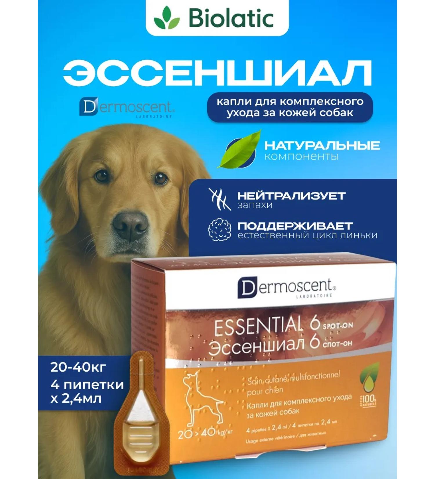 Drops for dog care 6 Spot-on Essenshial 20-40 kg - Buy Online on GoSupps.com