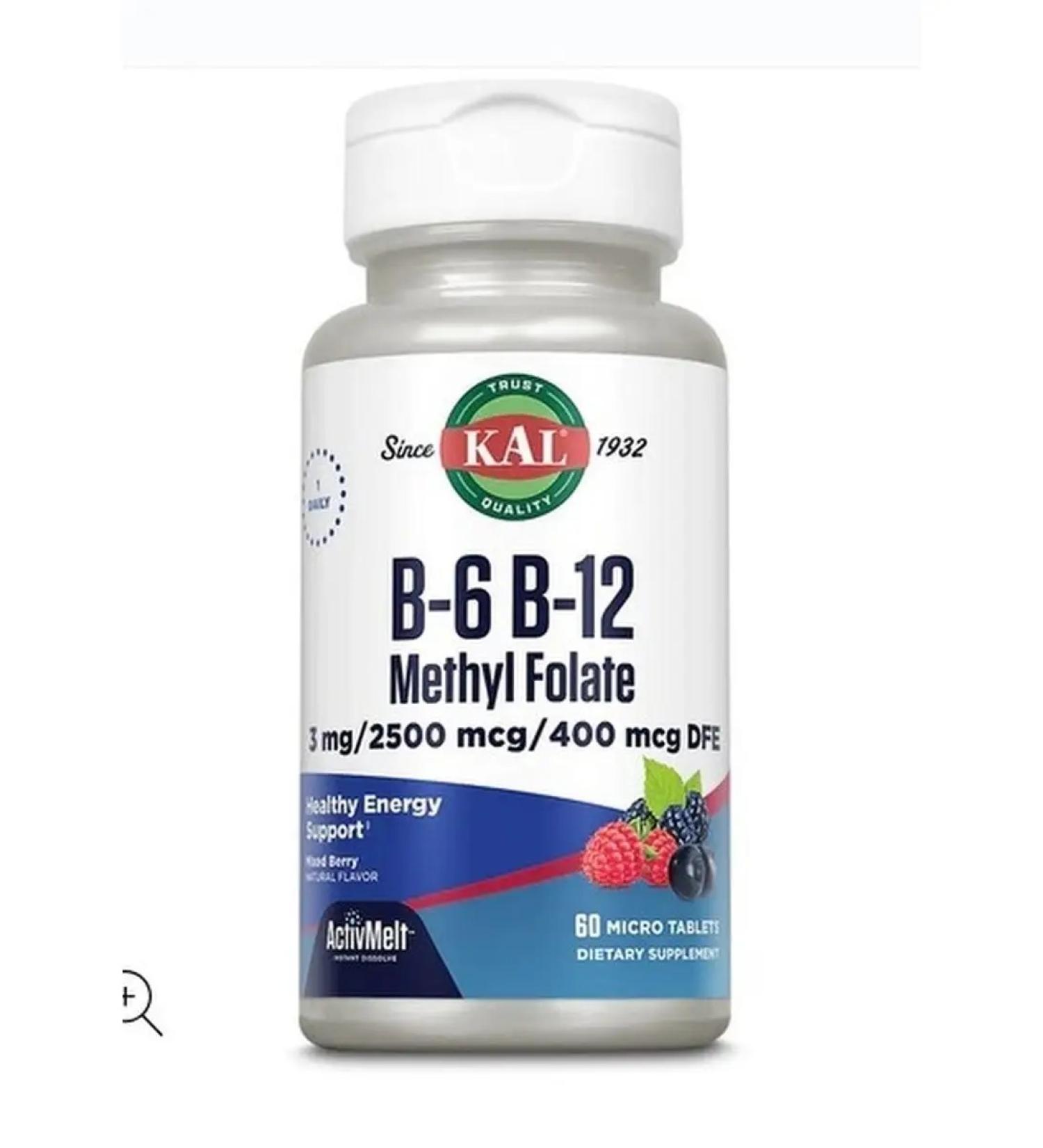 KAL B6 B12 methylphulatory 400MKG60 tablets