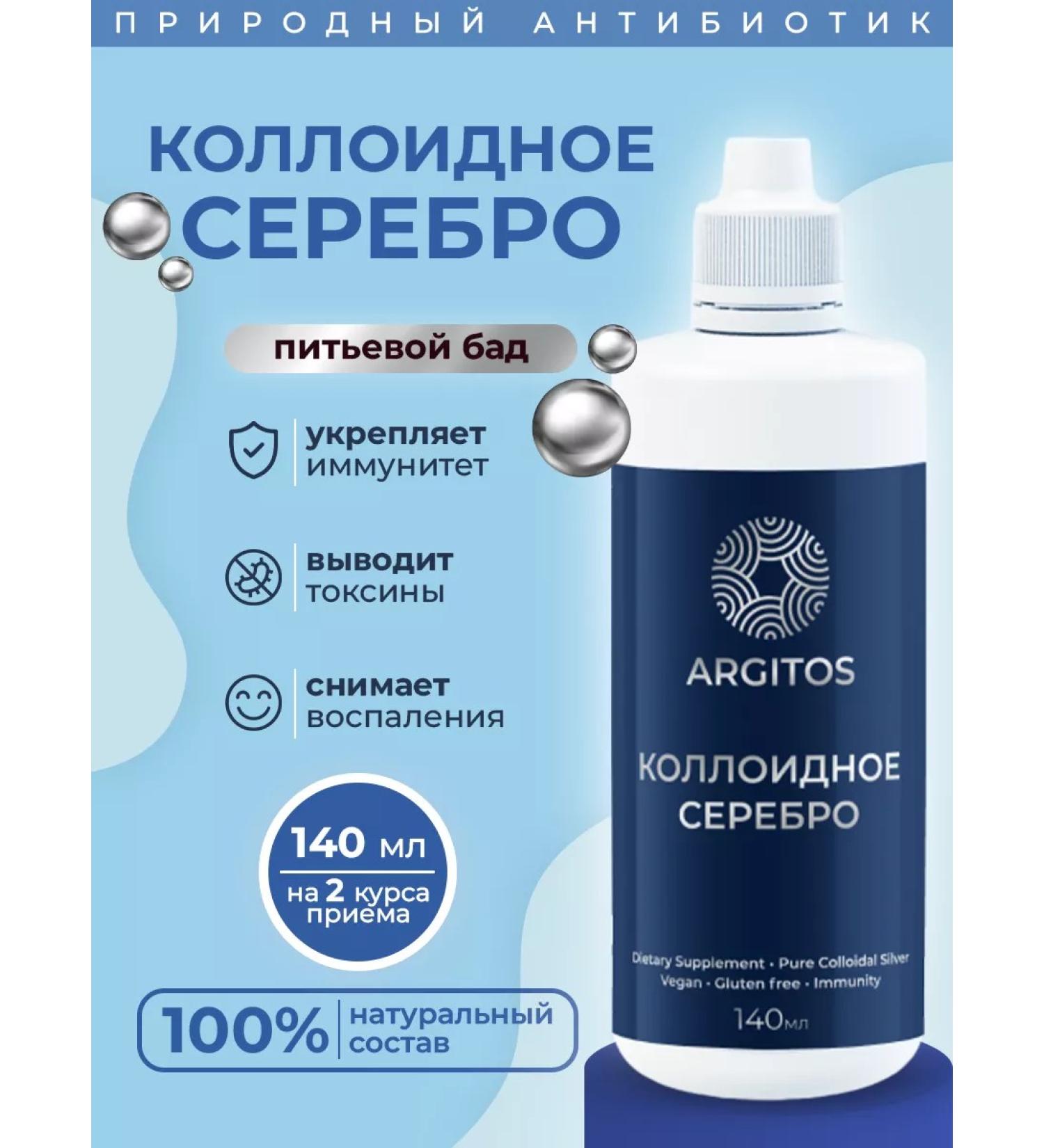 ARGITOS Bad drinking colloidal silver. Detox and purification - Buy Online on GoSupps.com